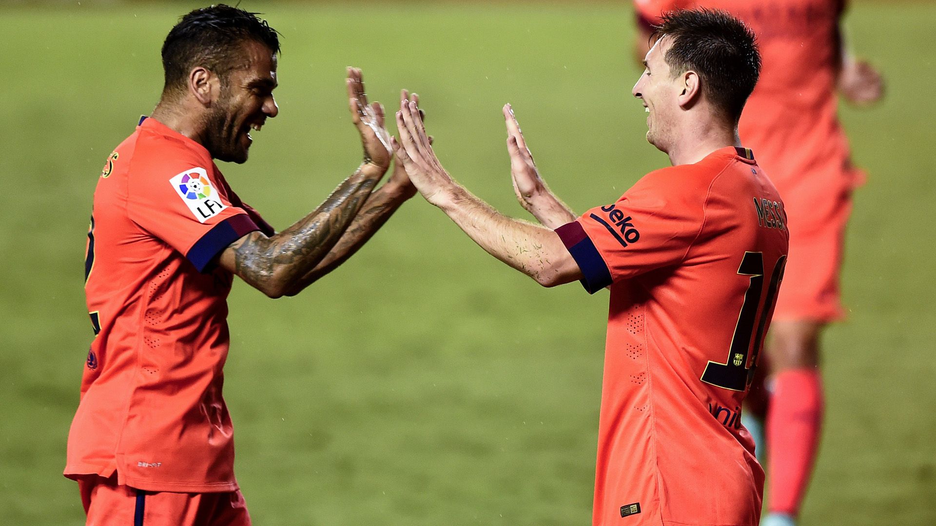 Lionel Messi Daniel Alves Barcelona