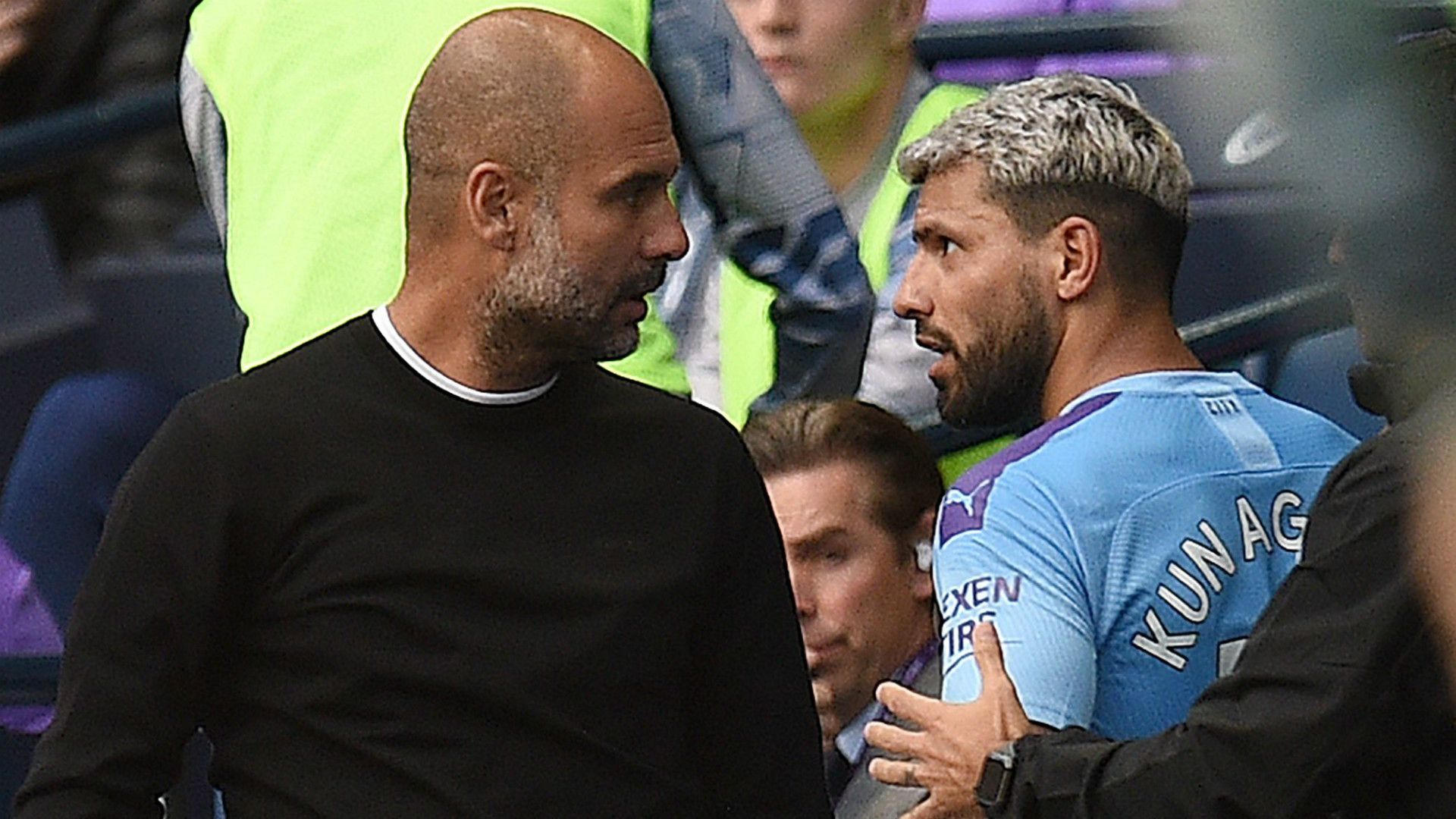 Pep Guardiola Sergio Aguero Manchester City 2019-20