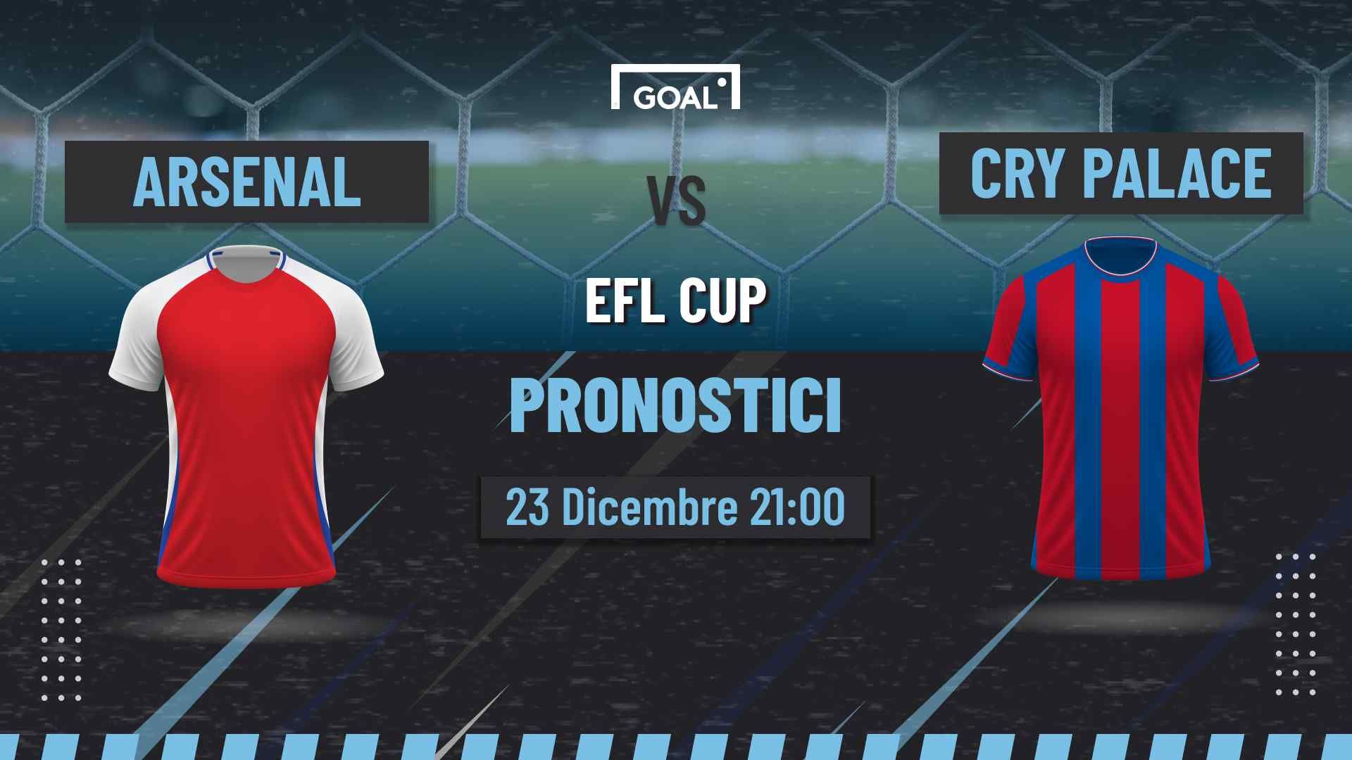 pronostici Arsenal - Crystal Palace