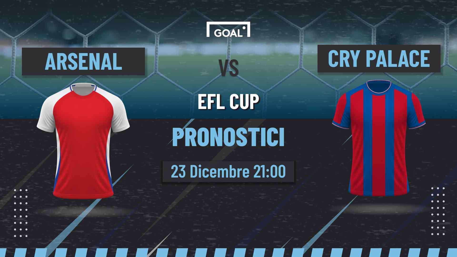 pronostici Arsenal - Crystal Palace