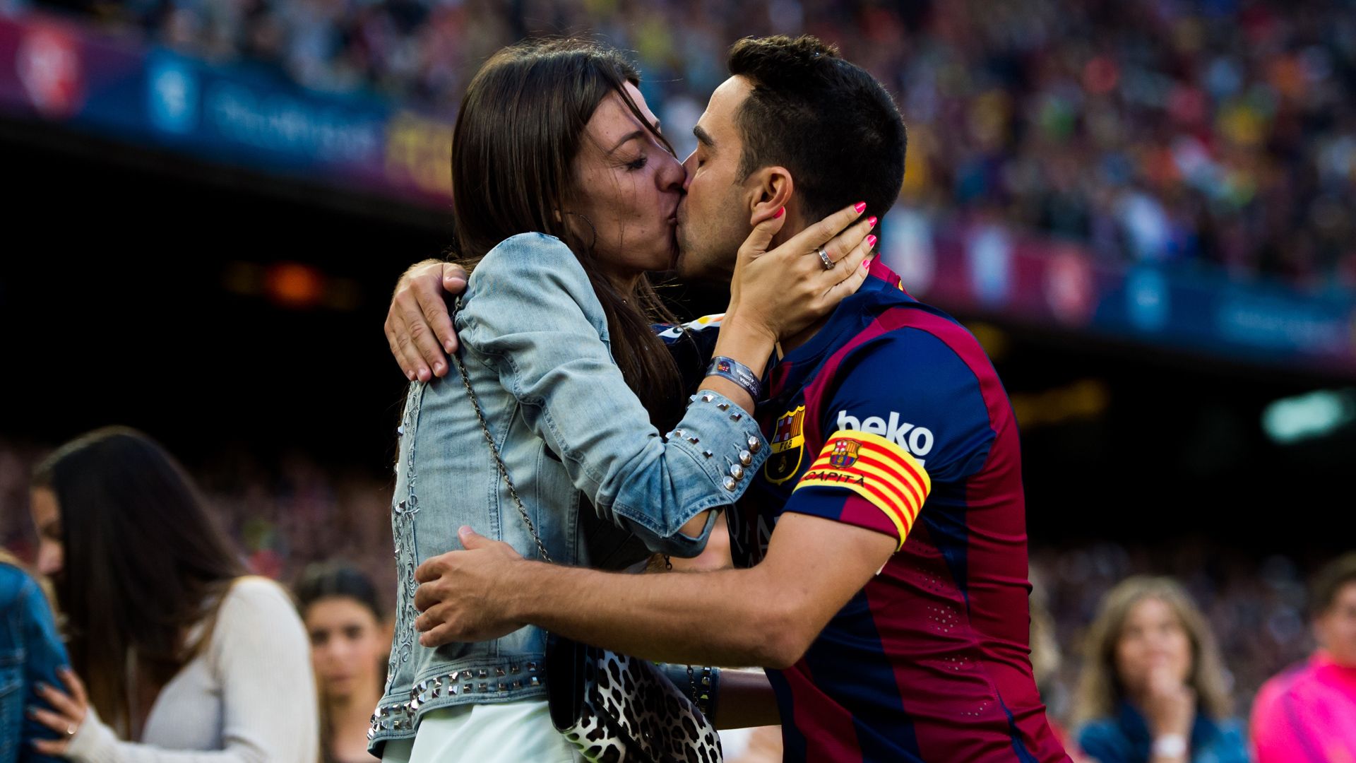 Xavi Wife FC Barcelona 05232015