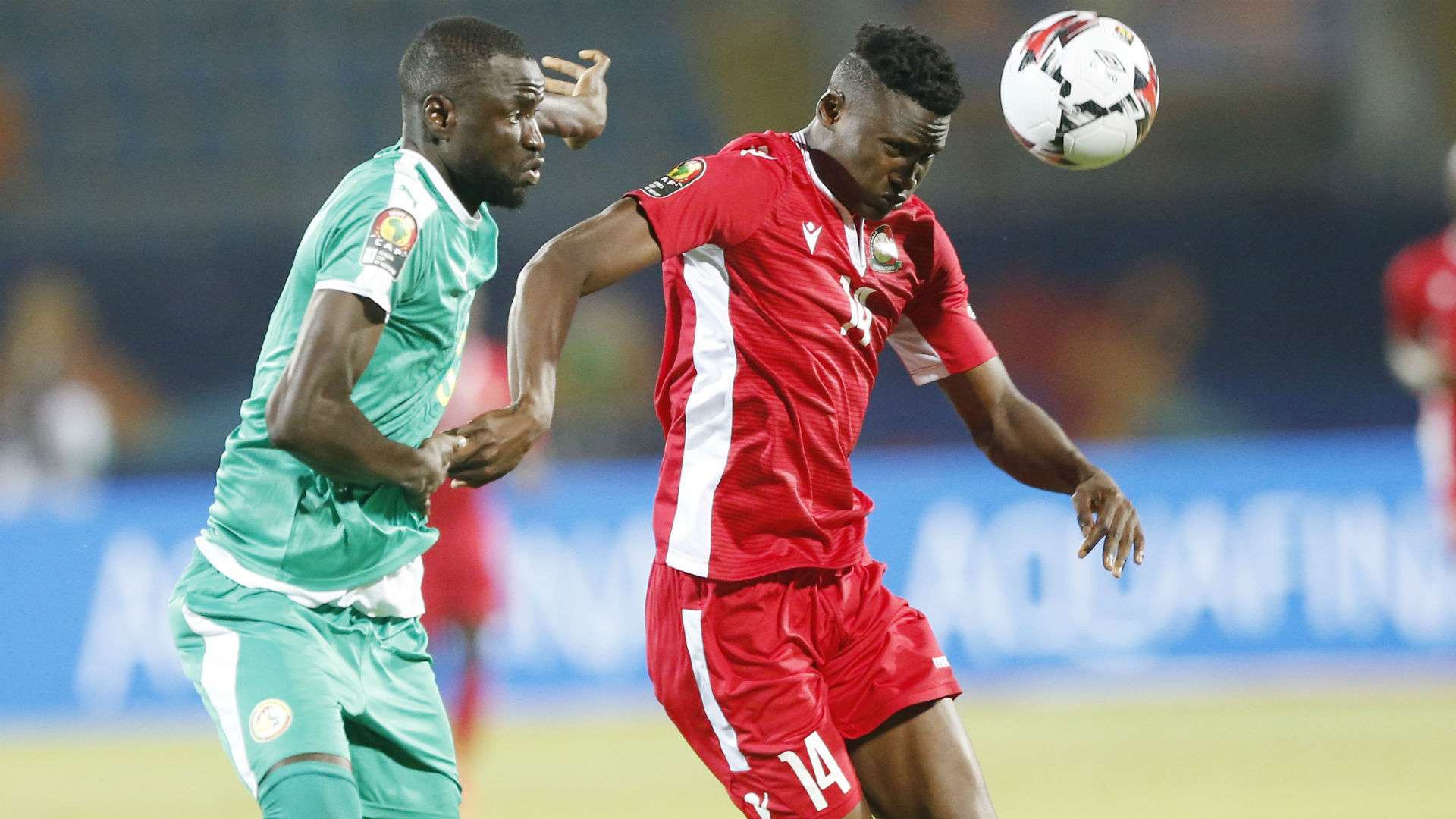 Michael Olunga of Kenya and Harambee Stars v Senegal.