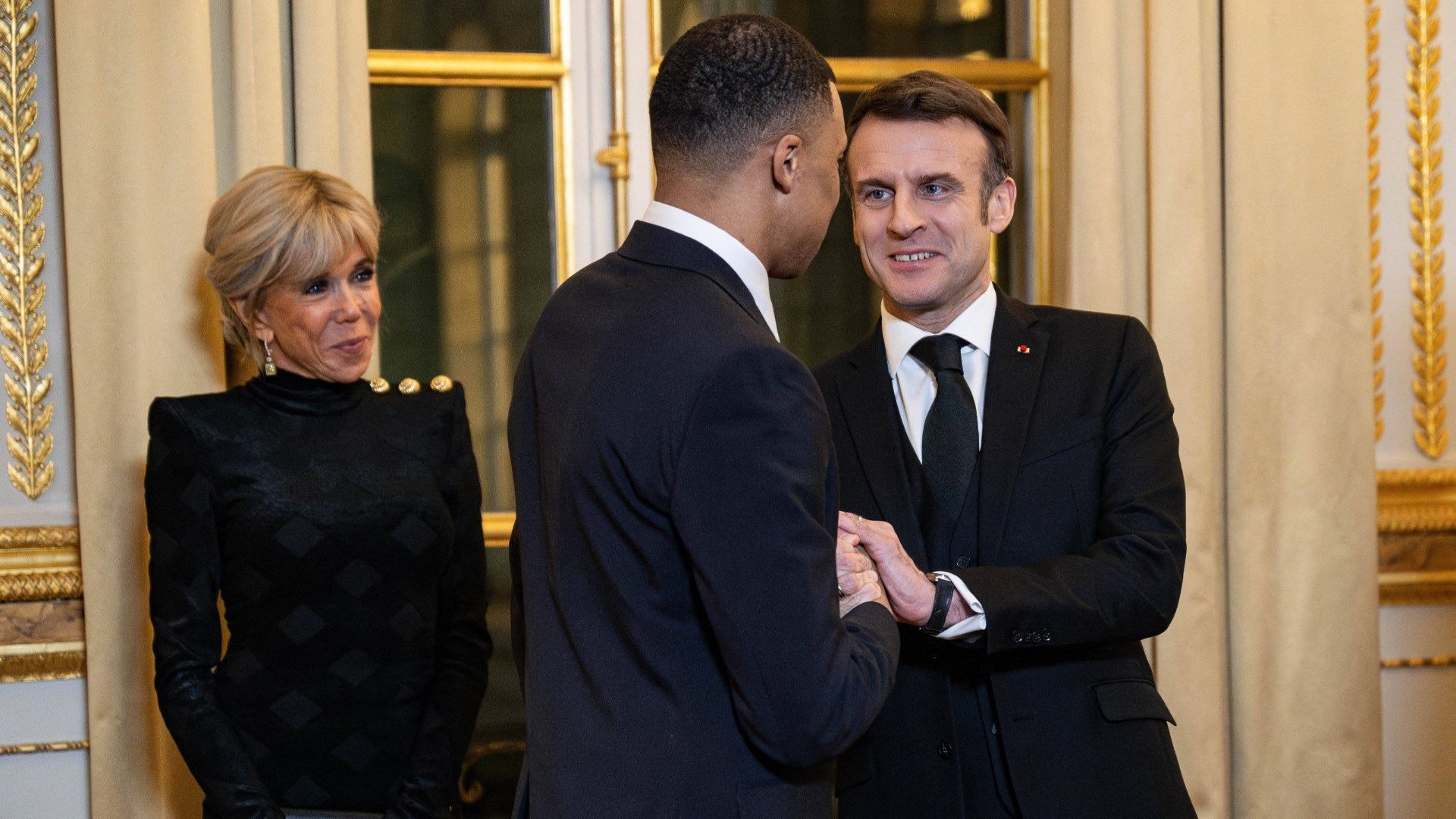 ONLY GERMANY Emmanuel Macron Kylian Mbappe 2024