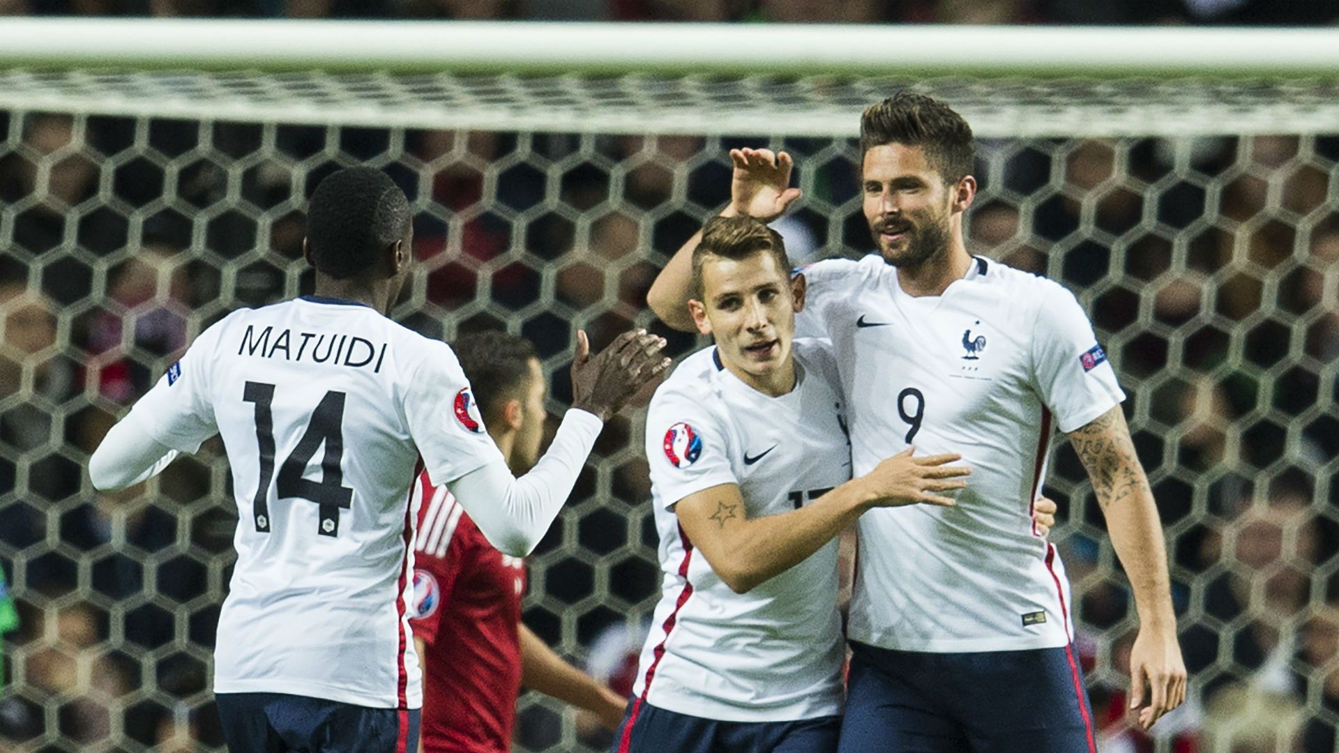 Olivier Giroud Lucas Digne Anthony Martial Denmark France Friendly 11102015