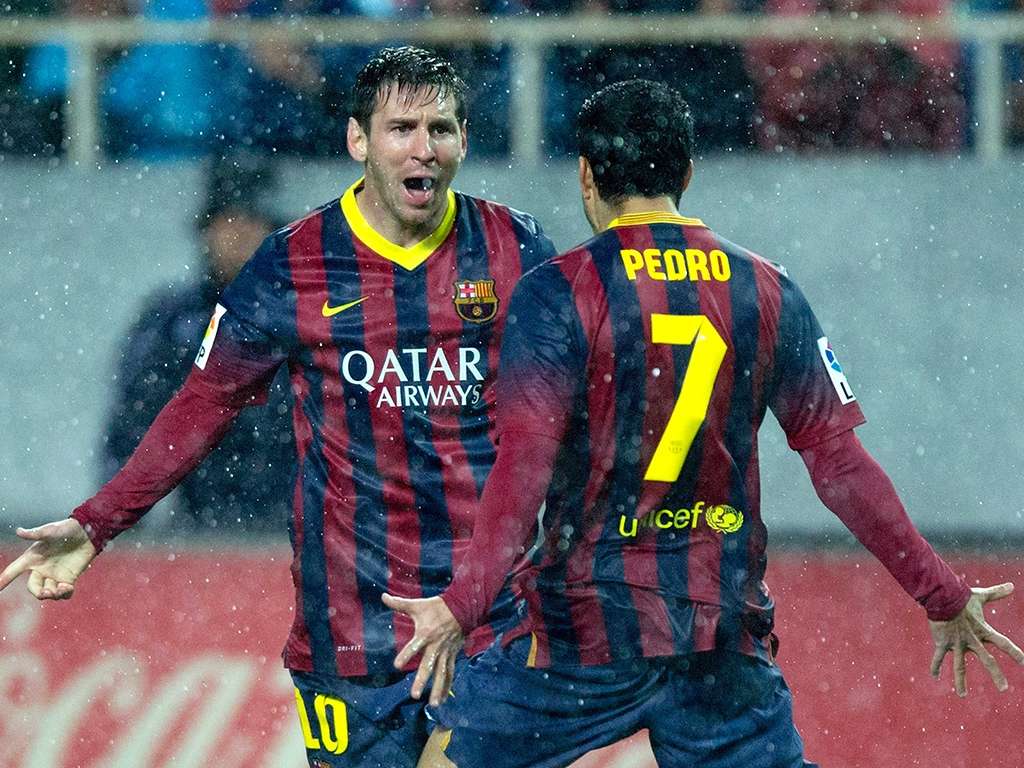 Lionel Messi Pedro Barcelona Sevilla 02092014