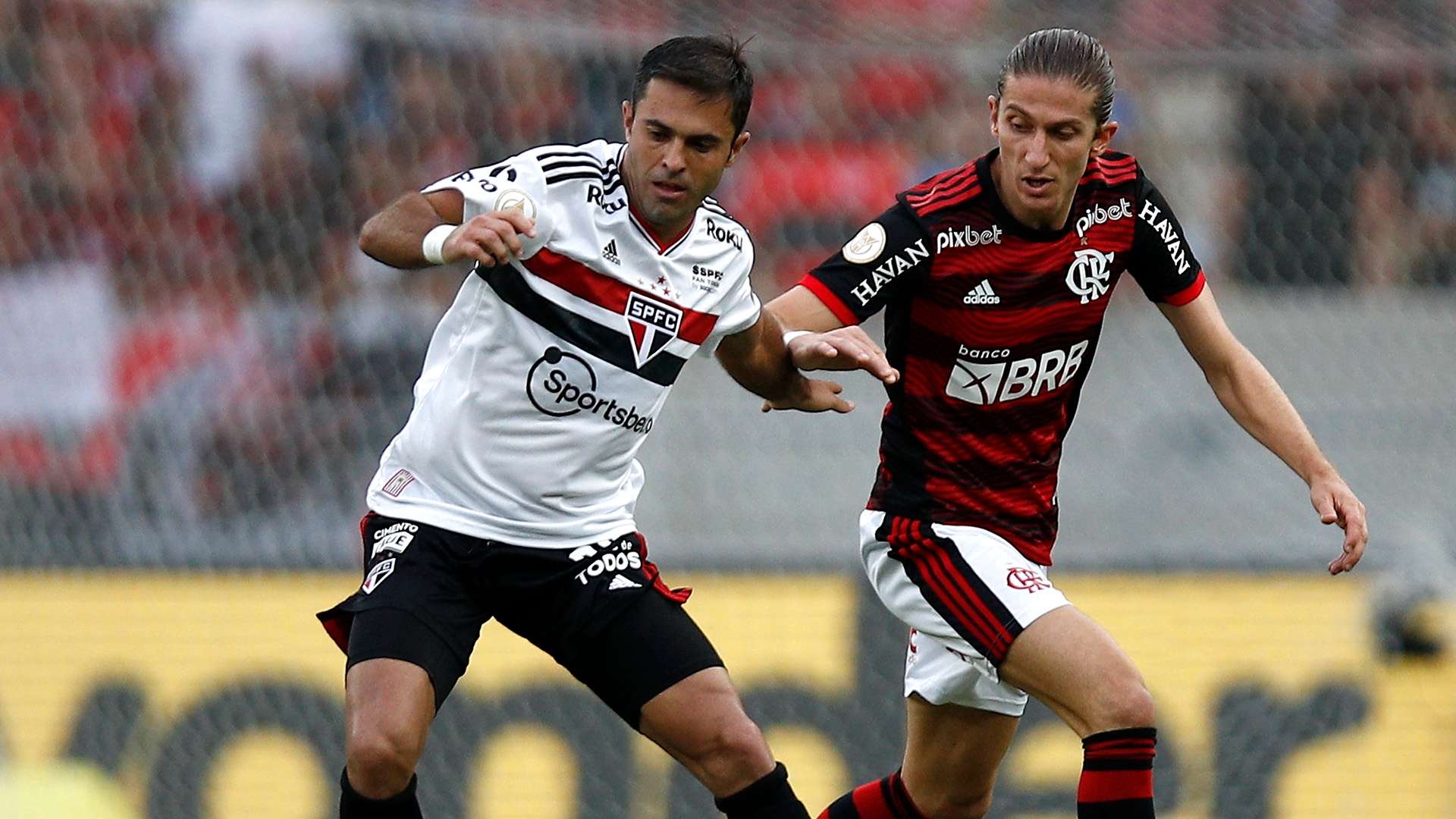Éder, Filipe Luís, Flamengo x São Paulo, Brasileirão, 17042022