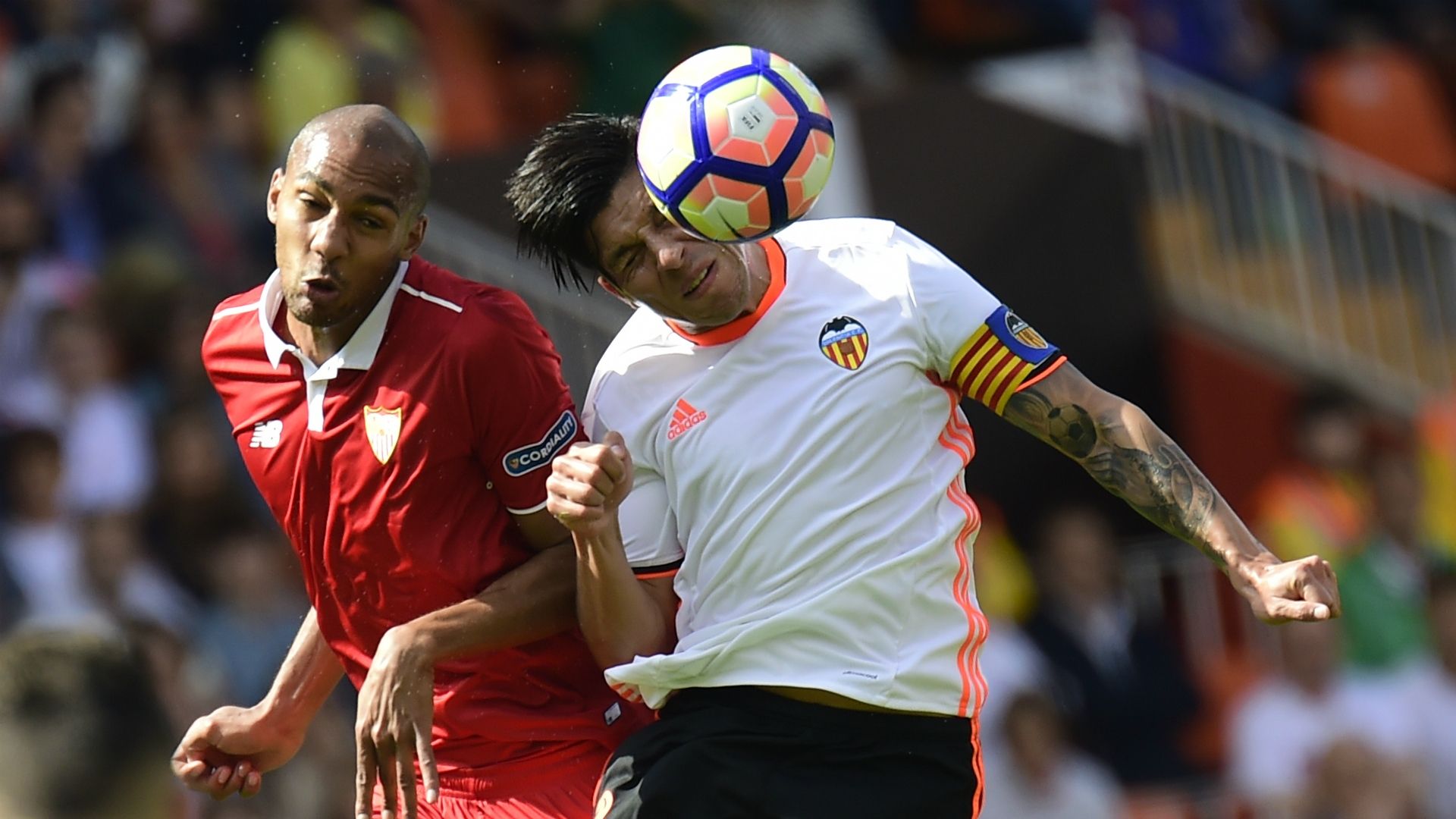 Enzo Perez Steven Nzonzi Valencia Sevilla La Liga