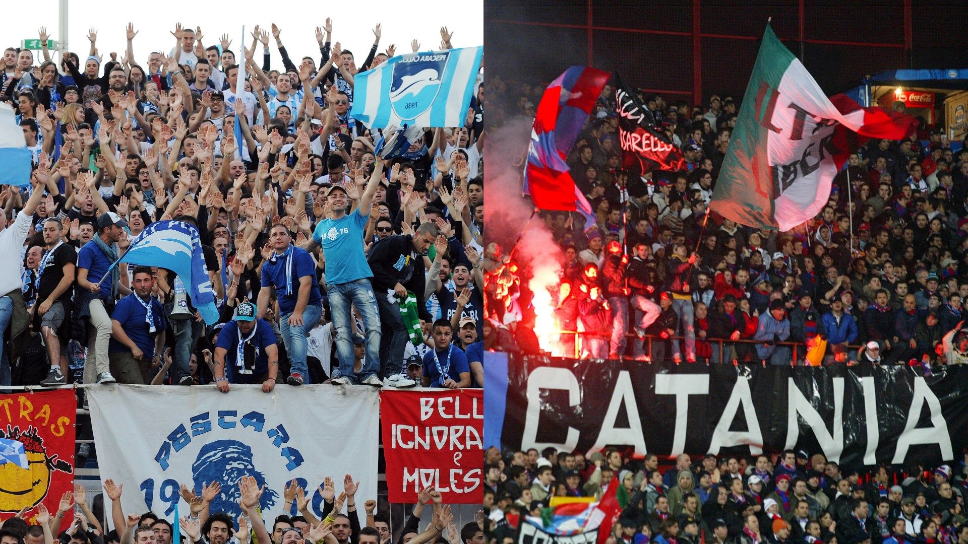 Pescara fans Catania fans