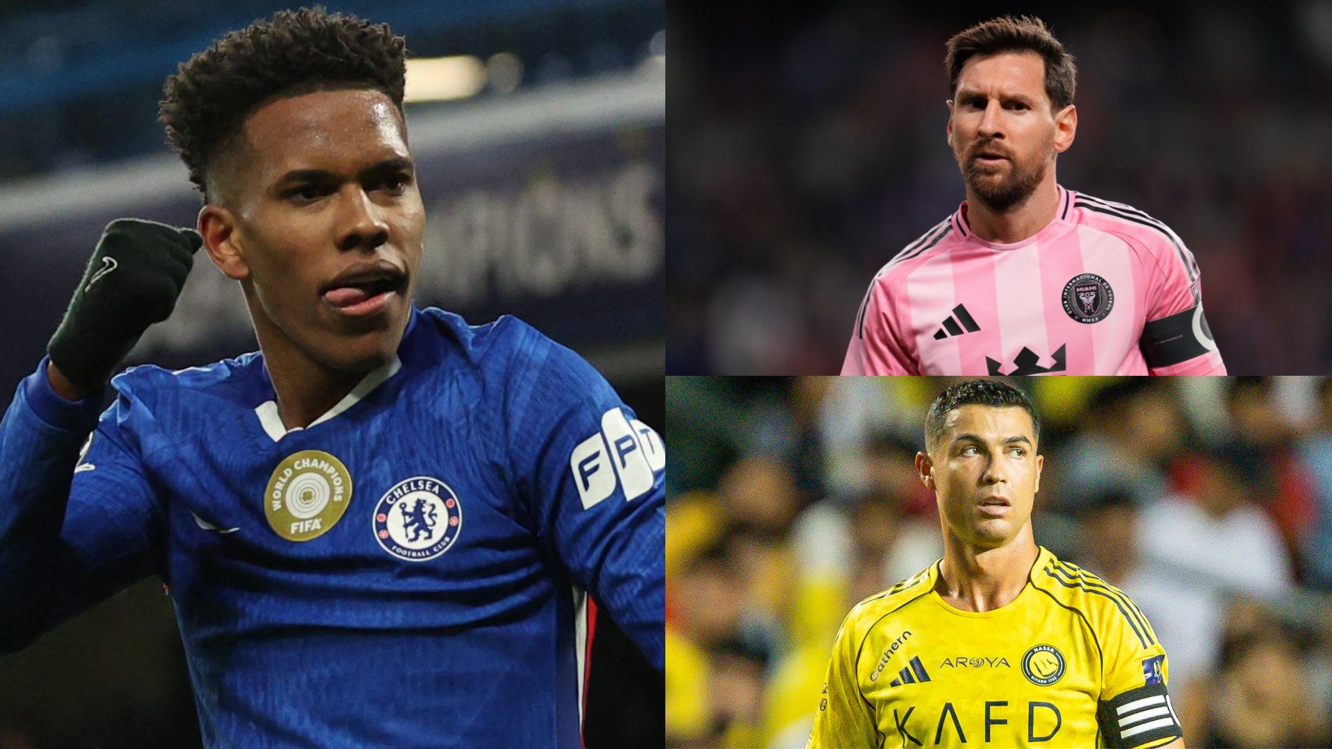 Estevao Willian Lionel Messi Cristiano Ronaldo