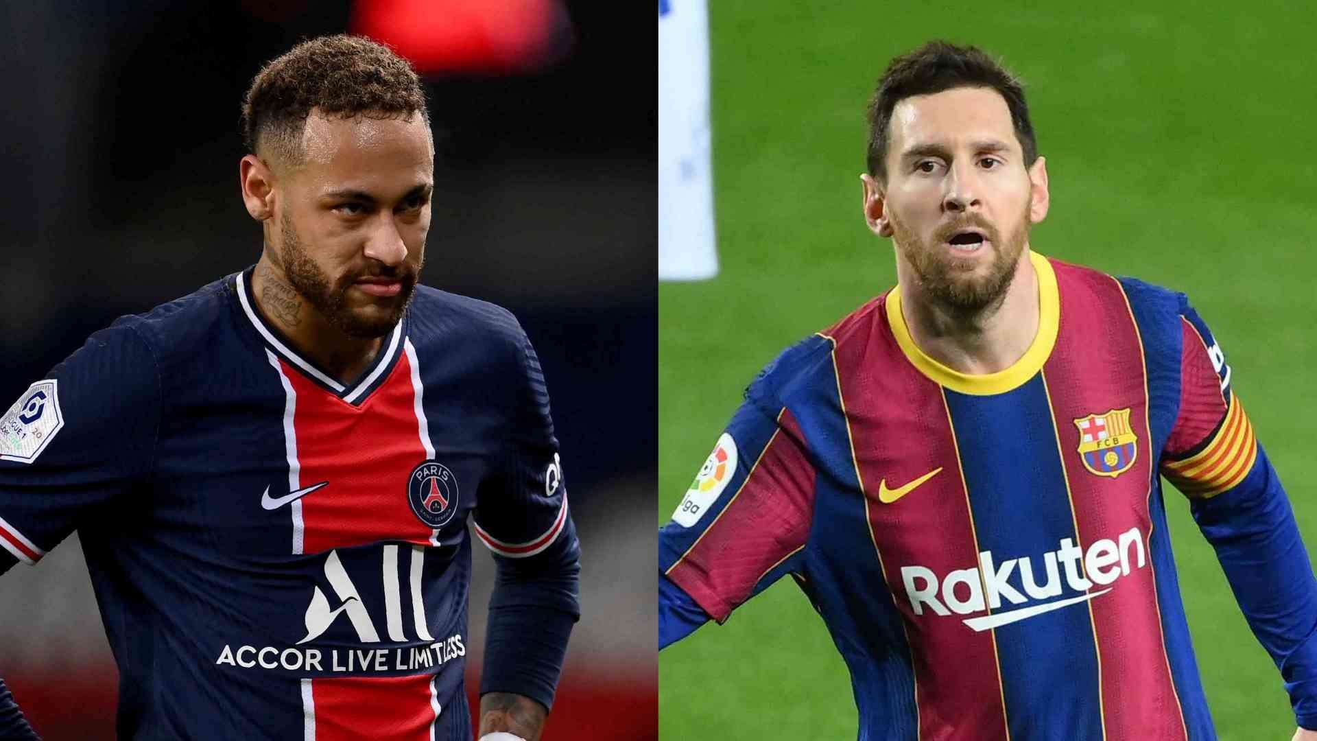 Neymar PSG Messi Barcelona 2020-21
