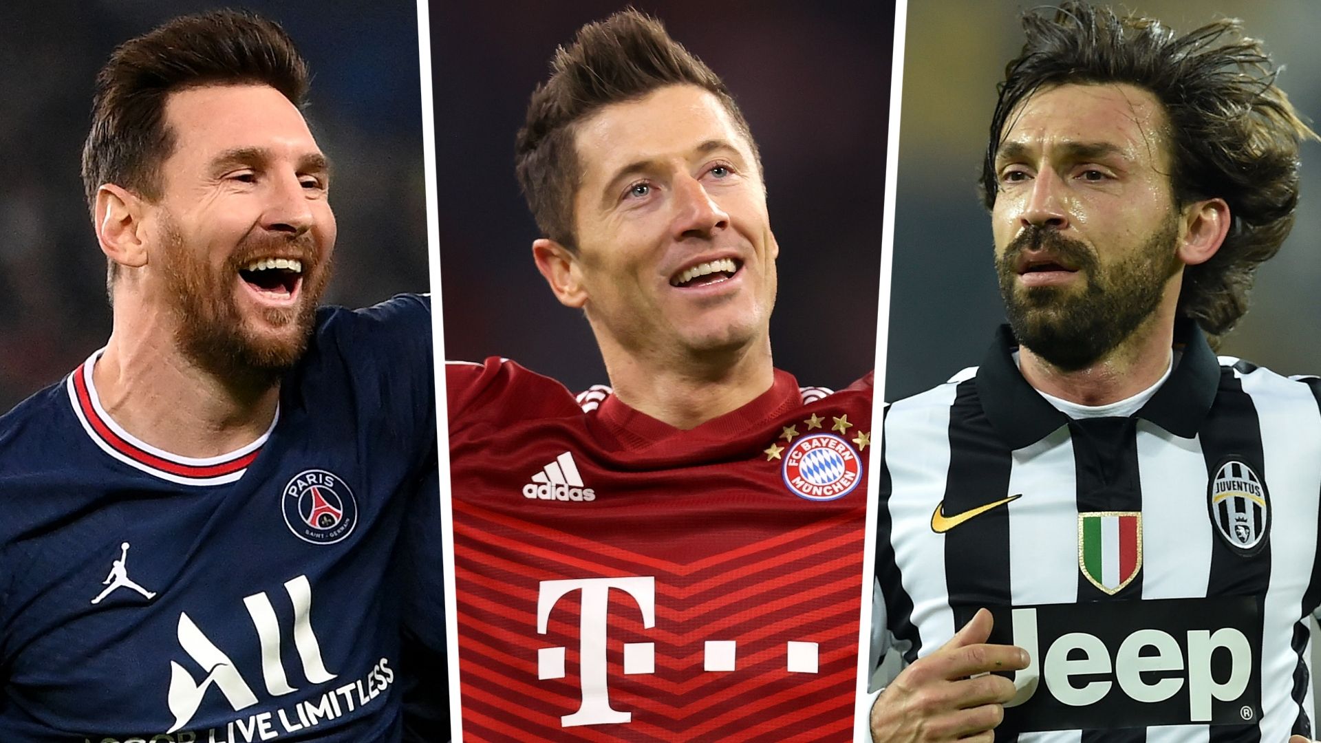 Lionel Messi Robert Lewandowski Andrea Pirlo