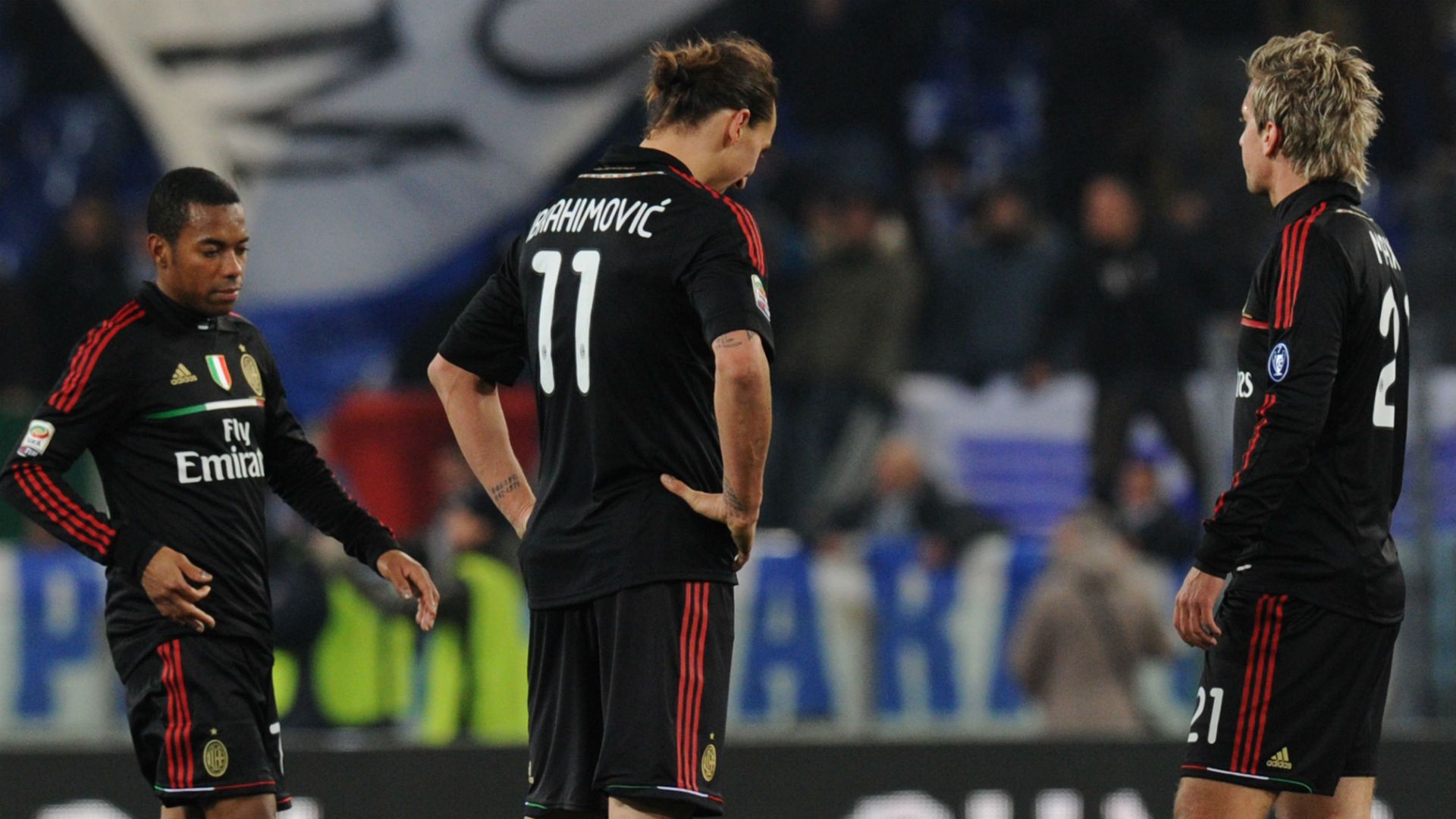 Robinho Ibrahimovic Maxi Lopez Milan