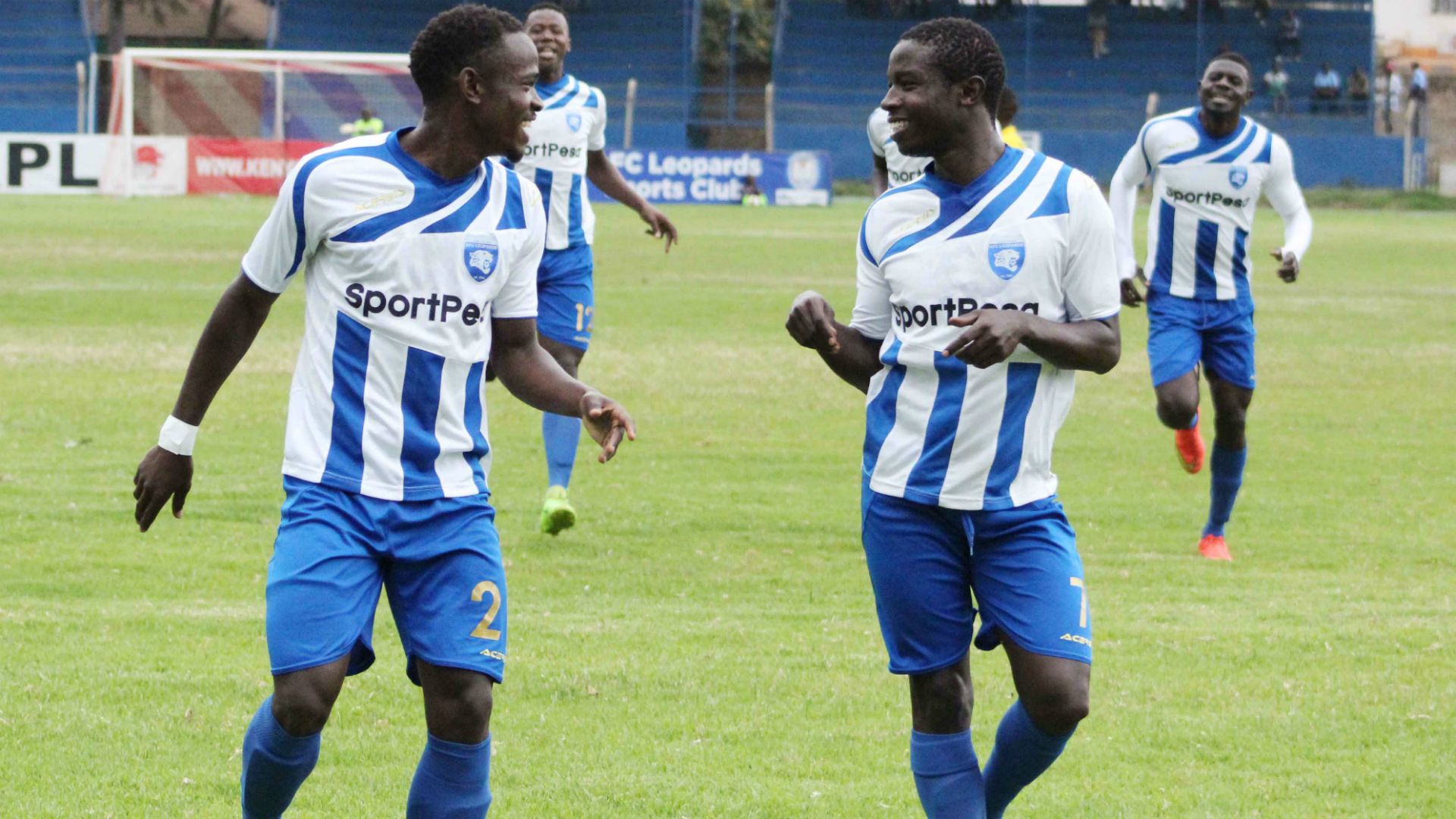 Brian Marita (R) and Yusuf Mainge of AFC Leopards.