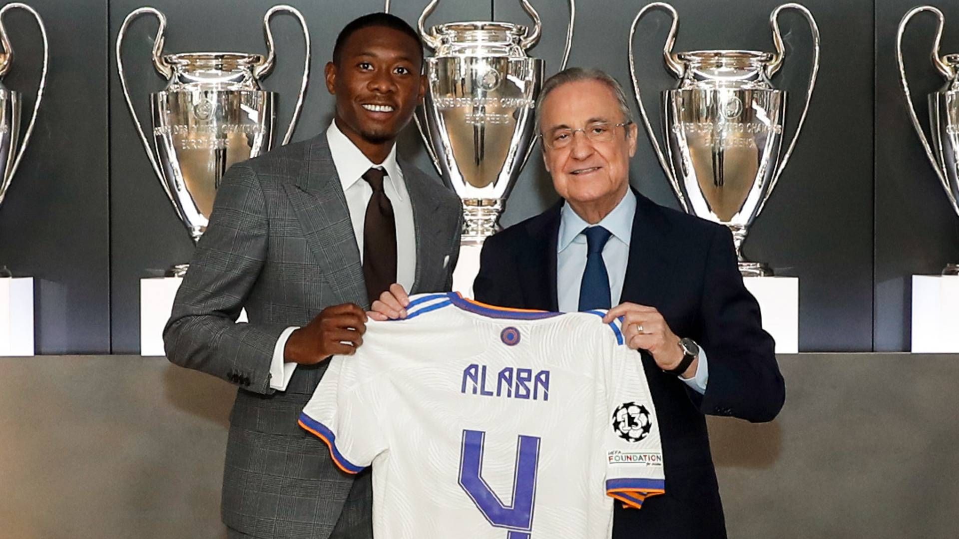 David Alaba Florentino Perez Trikot Vorstellung