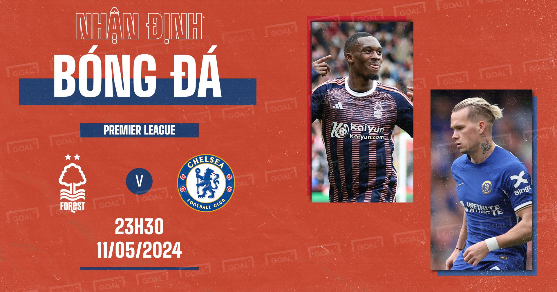 Nottingham Forest vs Chelsea Premier League 2023-24 GFX