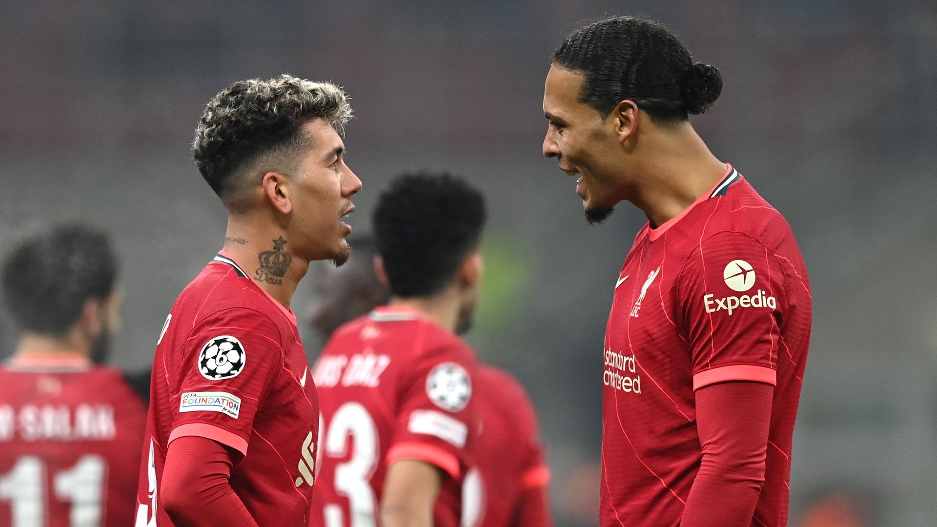 Roberto Firmino Virgil Van Dijk Liverpool Inter Champions League 2021-22 GFX