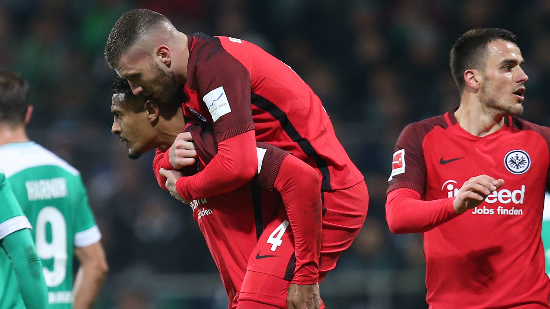SEBASTIEN HALLER ANTE REBIC FILIP KOSTIC EINTRACHT FRANKFURT