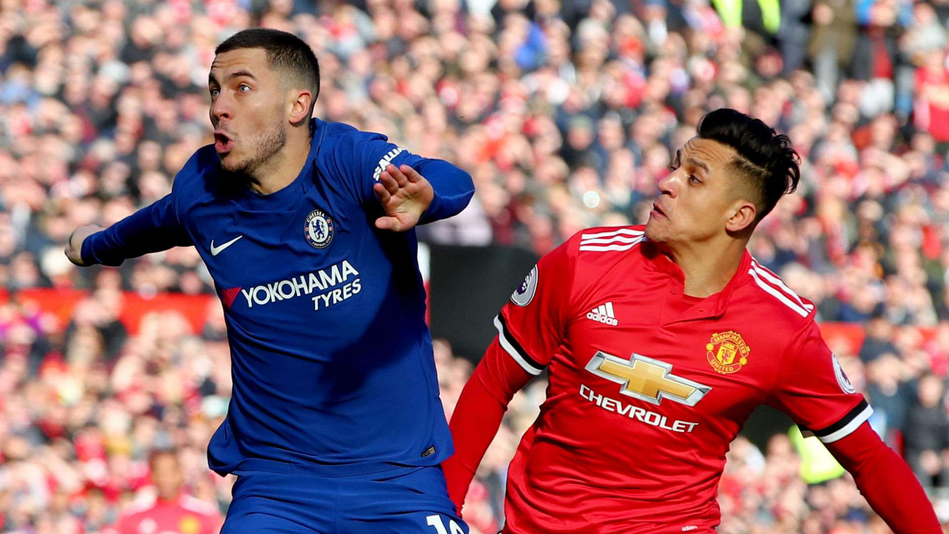 Eden Hazard Chelsea Alexis Sanchez Manchester United