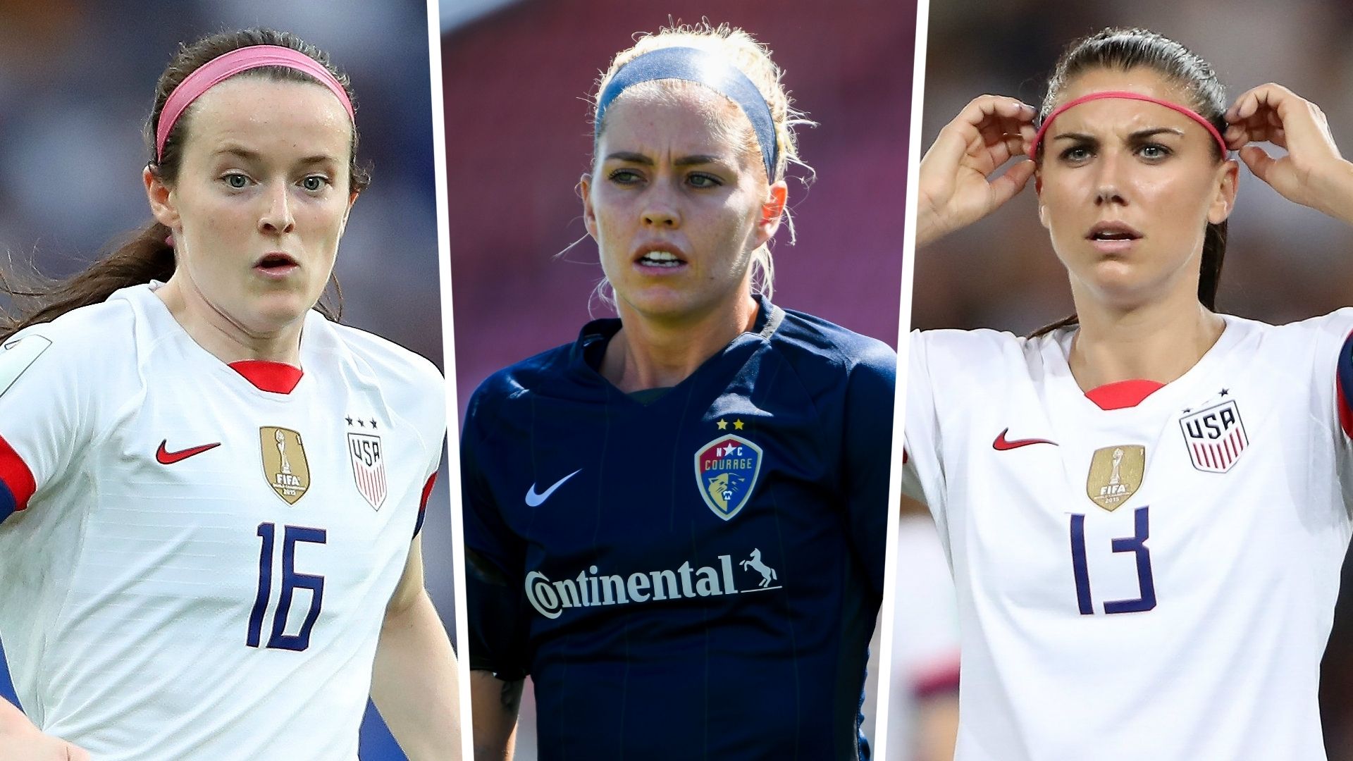 Rose Lavelle Denise O'Sullivan Alex Morgan USWNT North Carolina Courage split