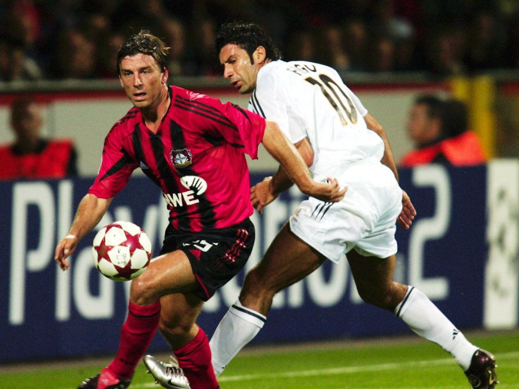 Champions League Bayer Leverkusen Real Madrid Bernd Schneider Luis Figo 15092004