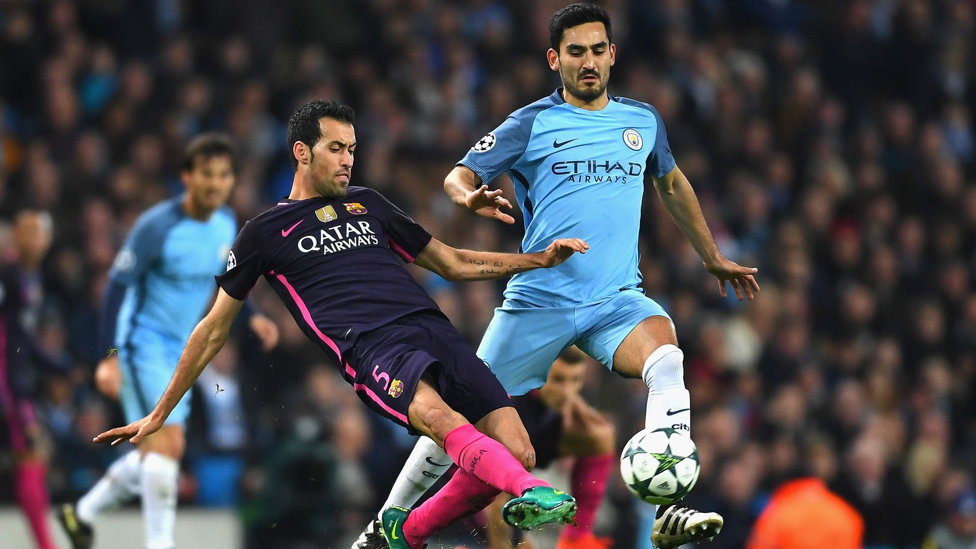 Ilkay Gundogan Sergio Busquets Manchester City Barcelona