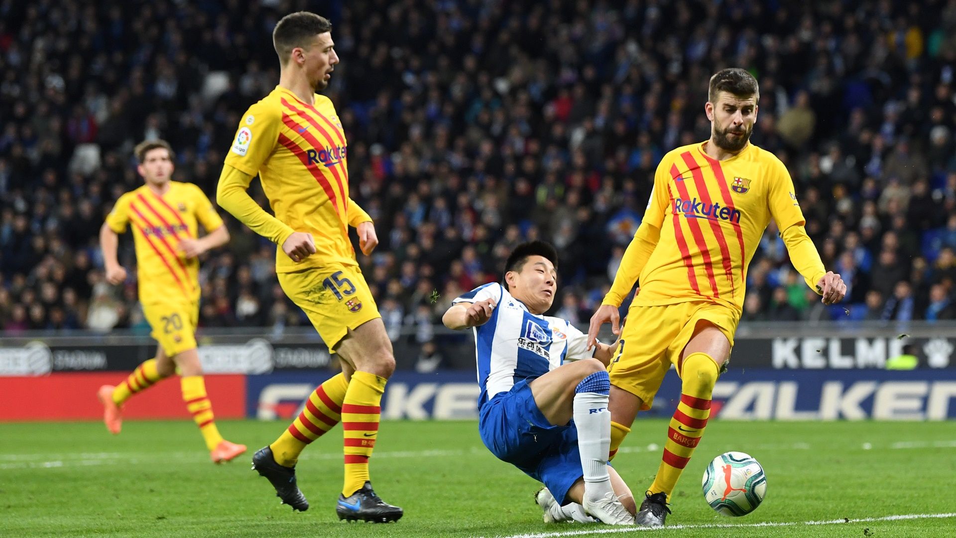 Wu Lei vs Gerard Pique - Clement Lenglet | Espanyol vs Barcelona | La Liga 2019/2020