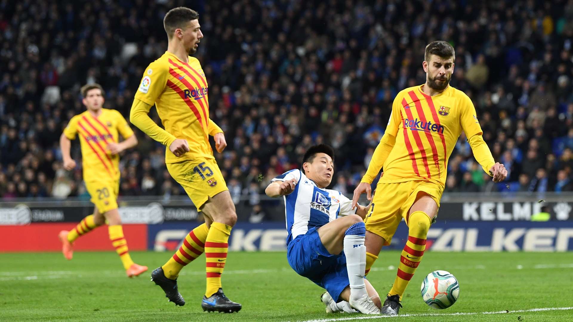 Wu Lei vs Gerard Pique - Clement Lenglet | Espanyol vs Barcelona | La Liga 2019/2020