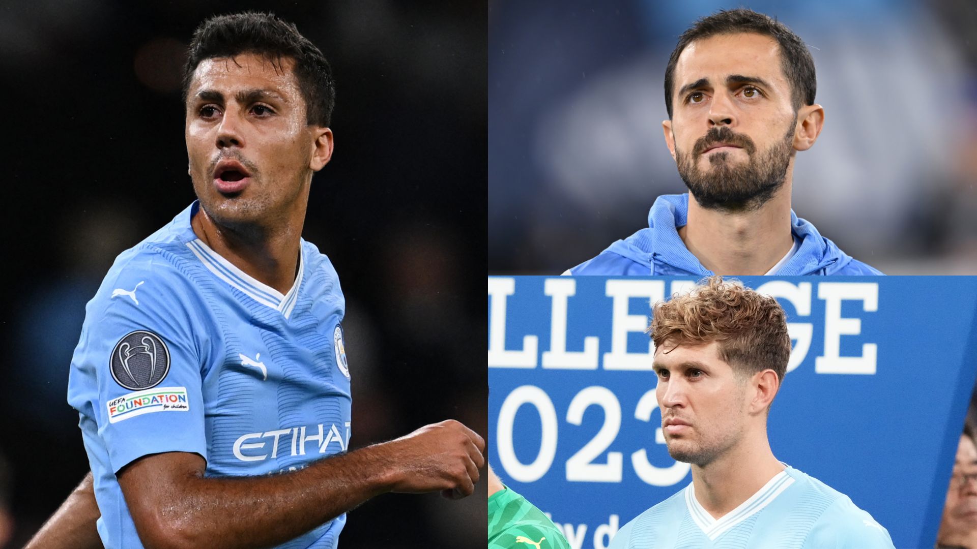 Man City trio Rodri, Bernardo Silva, and John Stones