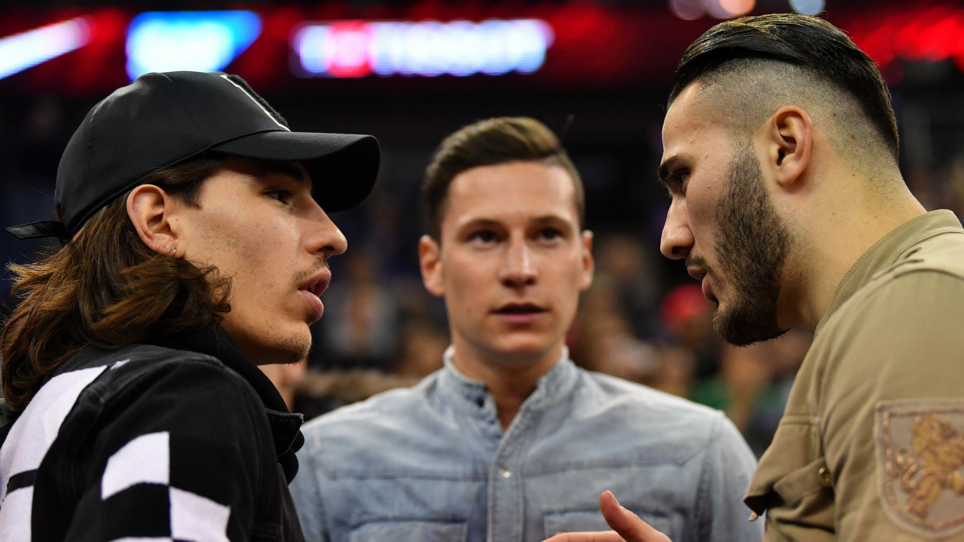 Hector Bellerin Julian Draxler Sead Kolasinac Boston Celtics vs Philadelphia 76ers