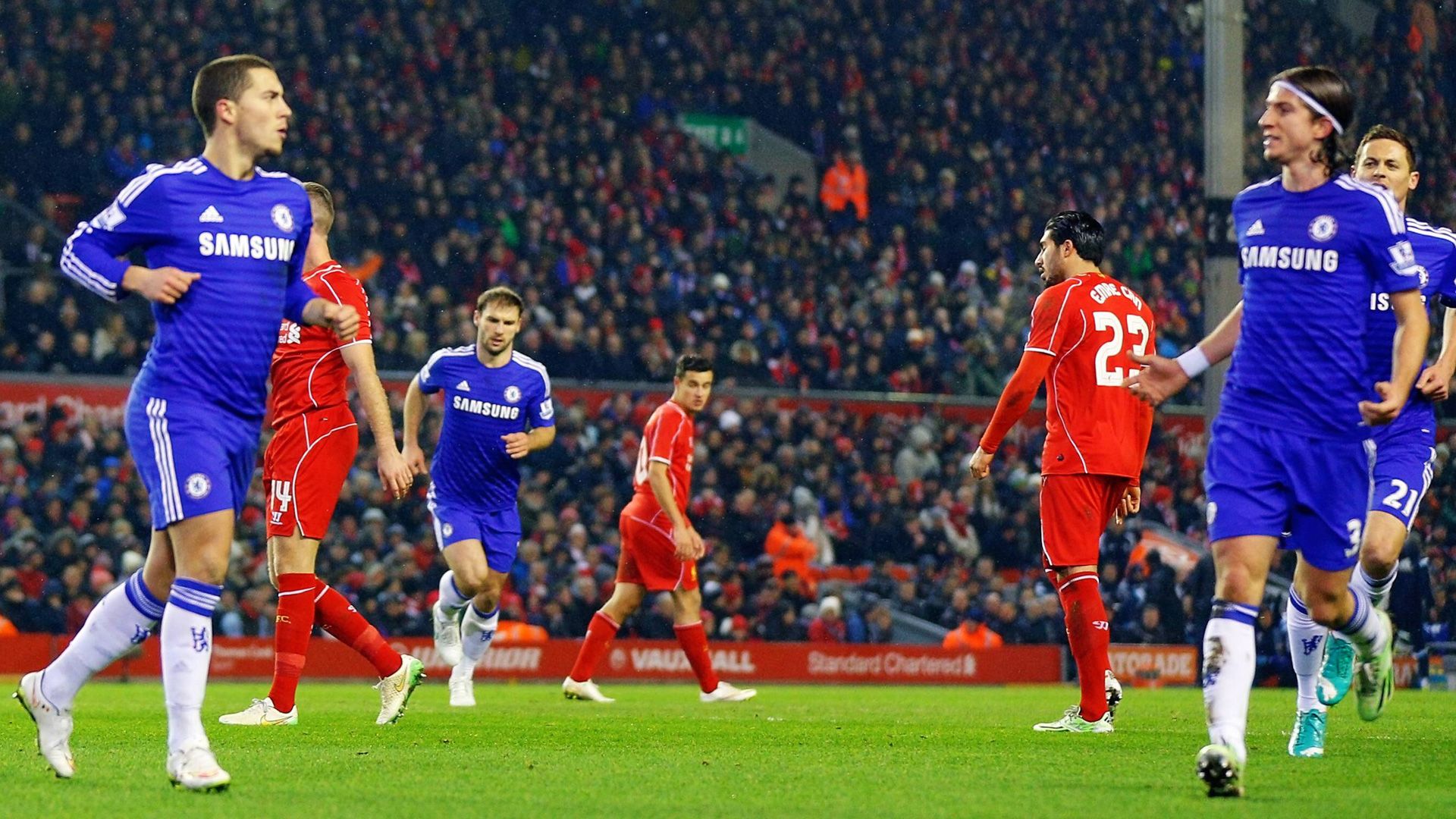 GERMANY ONLY Eden Hazard Filipe Luis Chelsea 2015