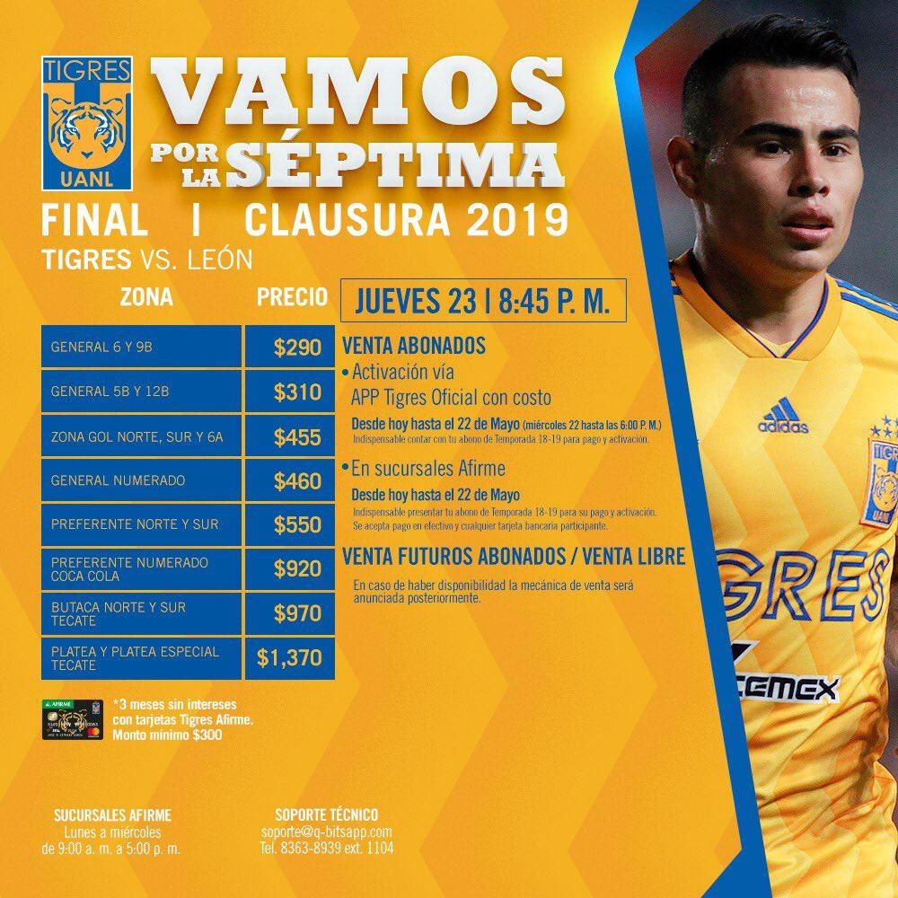 Boletos Tigres León