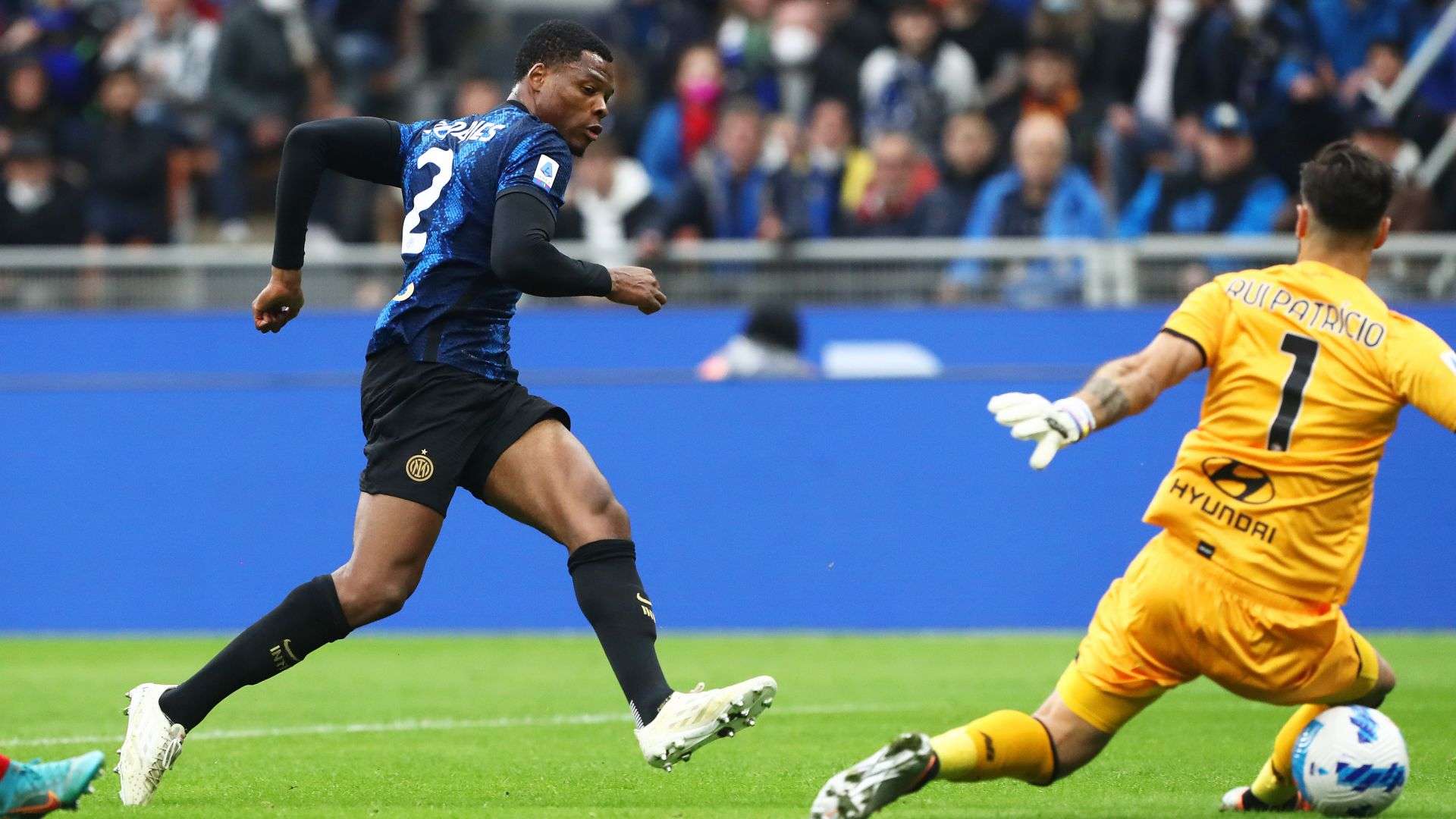 Denzel Dumfries Inter Roma Serie A