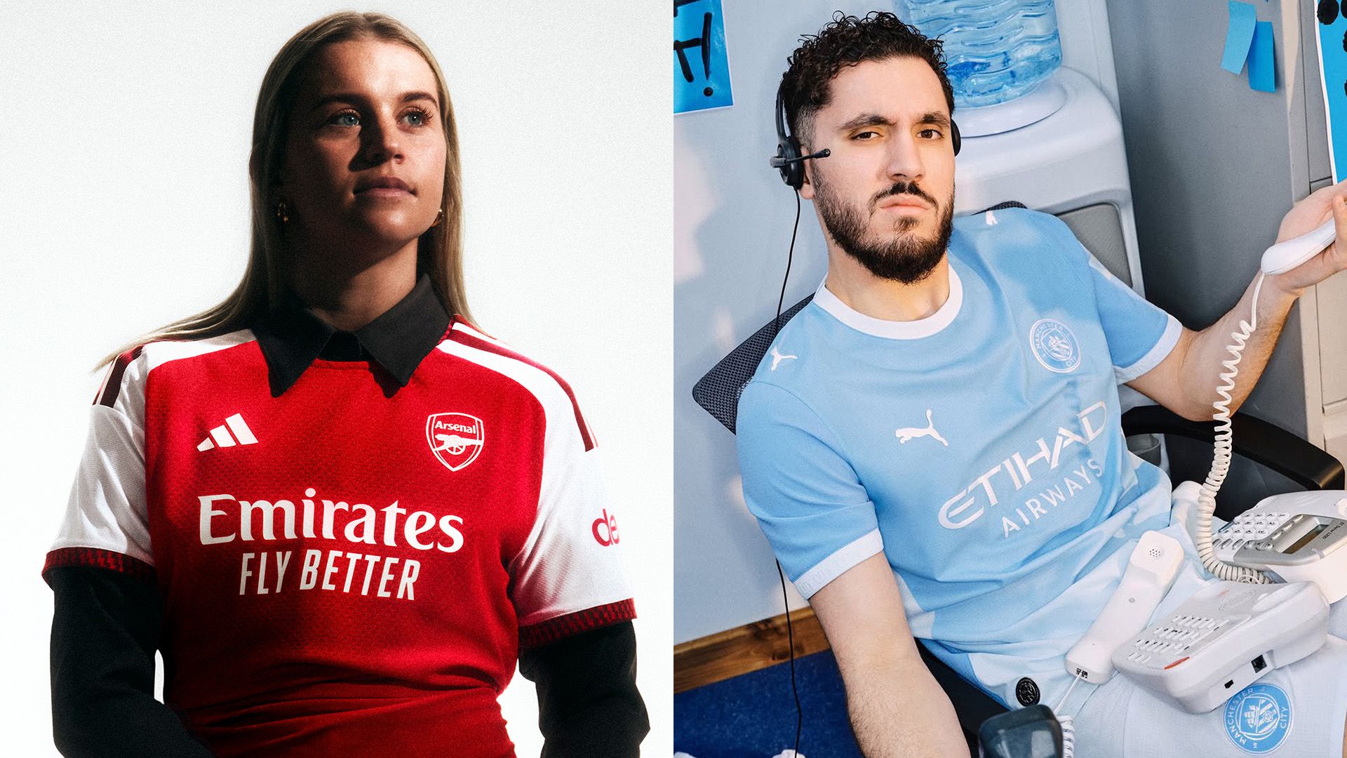 Arsenal Man City kits 