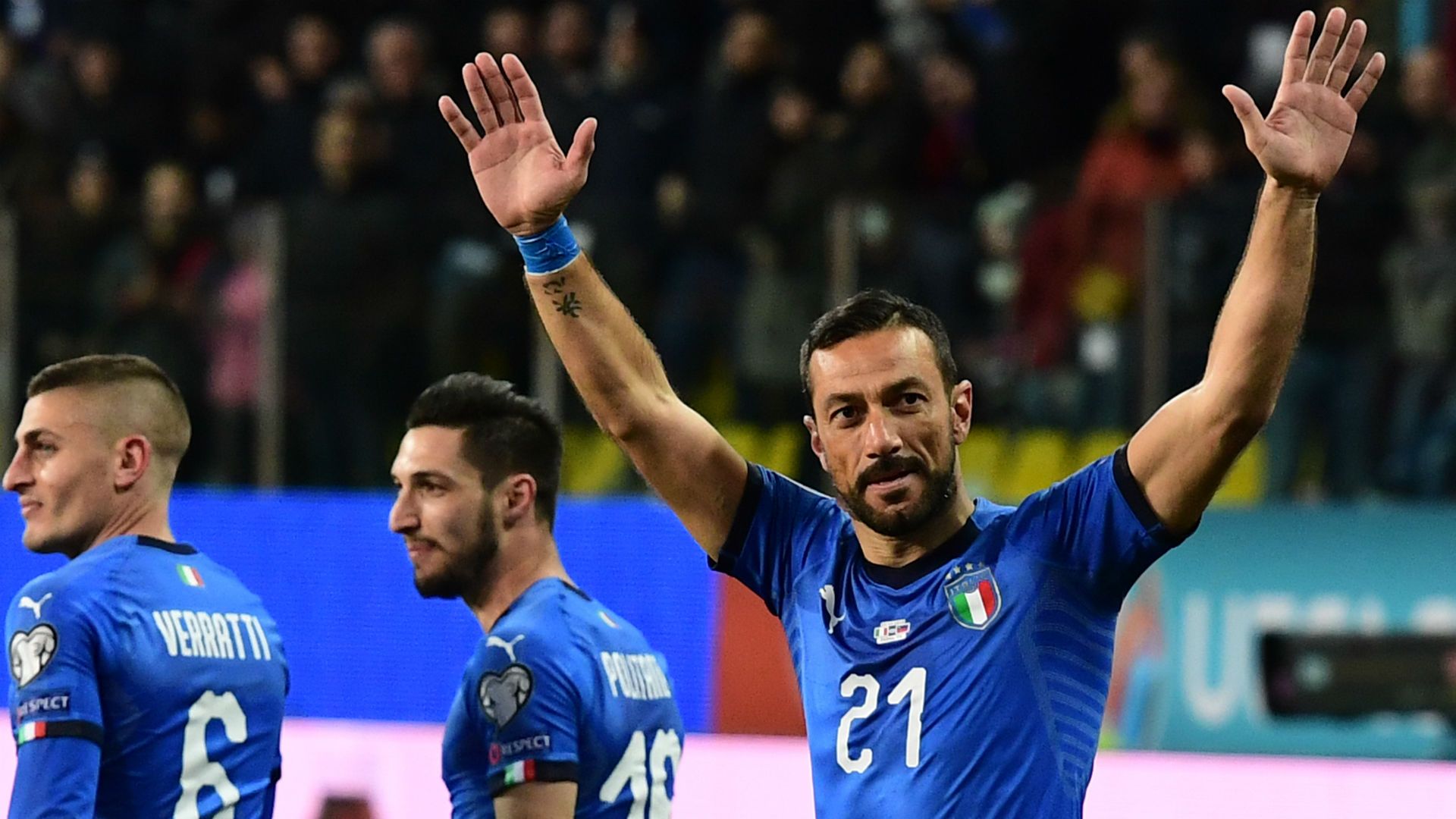 Euro 2020 qualifying: Fabio Quagliarella becomes Italy's