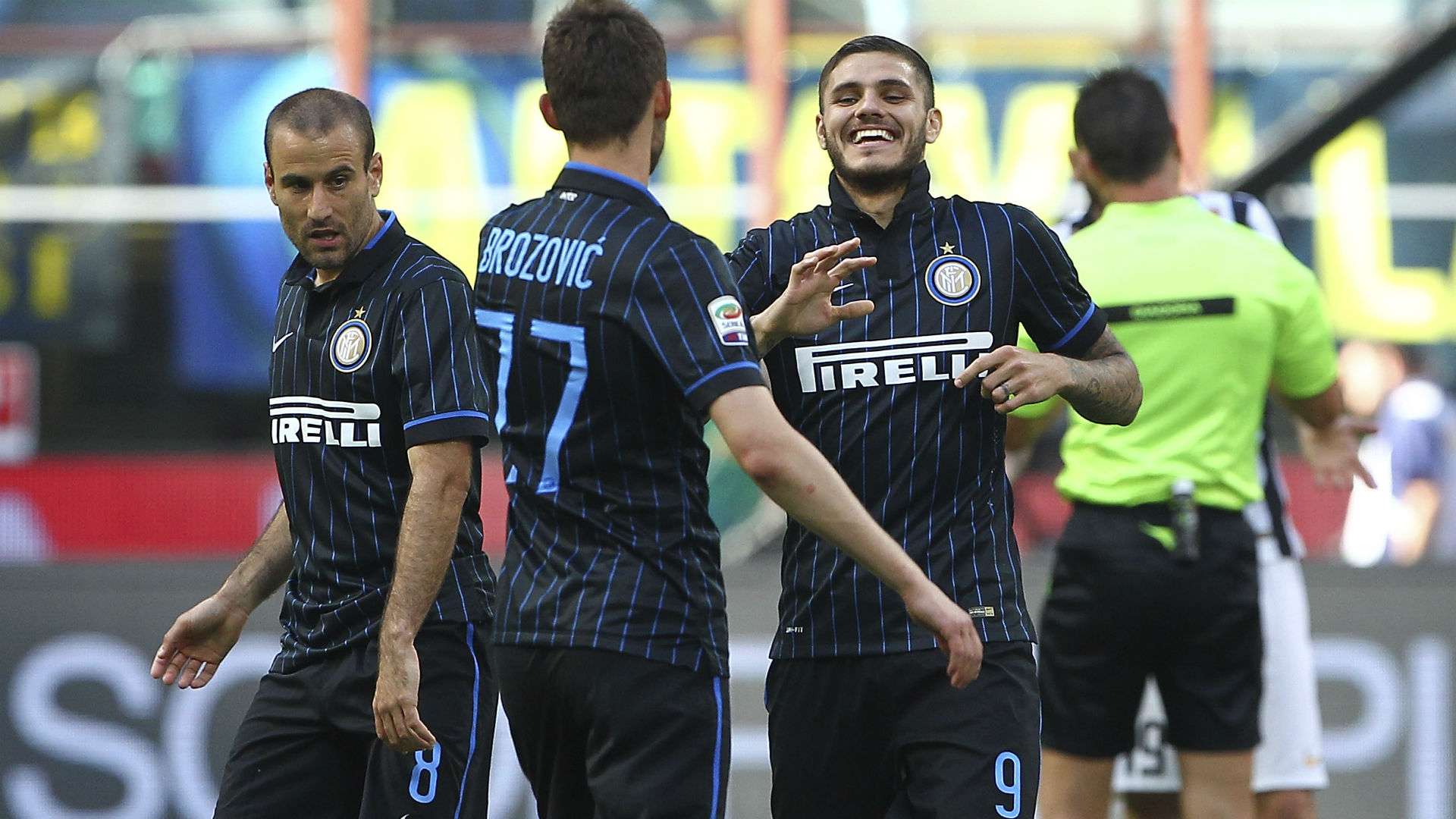 marcelo brozovic mauro icardi rodrigo palacio - inter 1 juventus 2 - serie a - 16052015