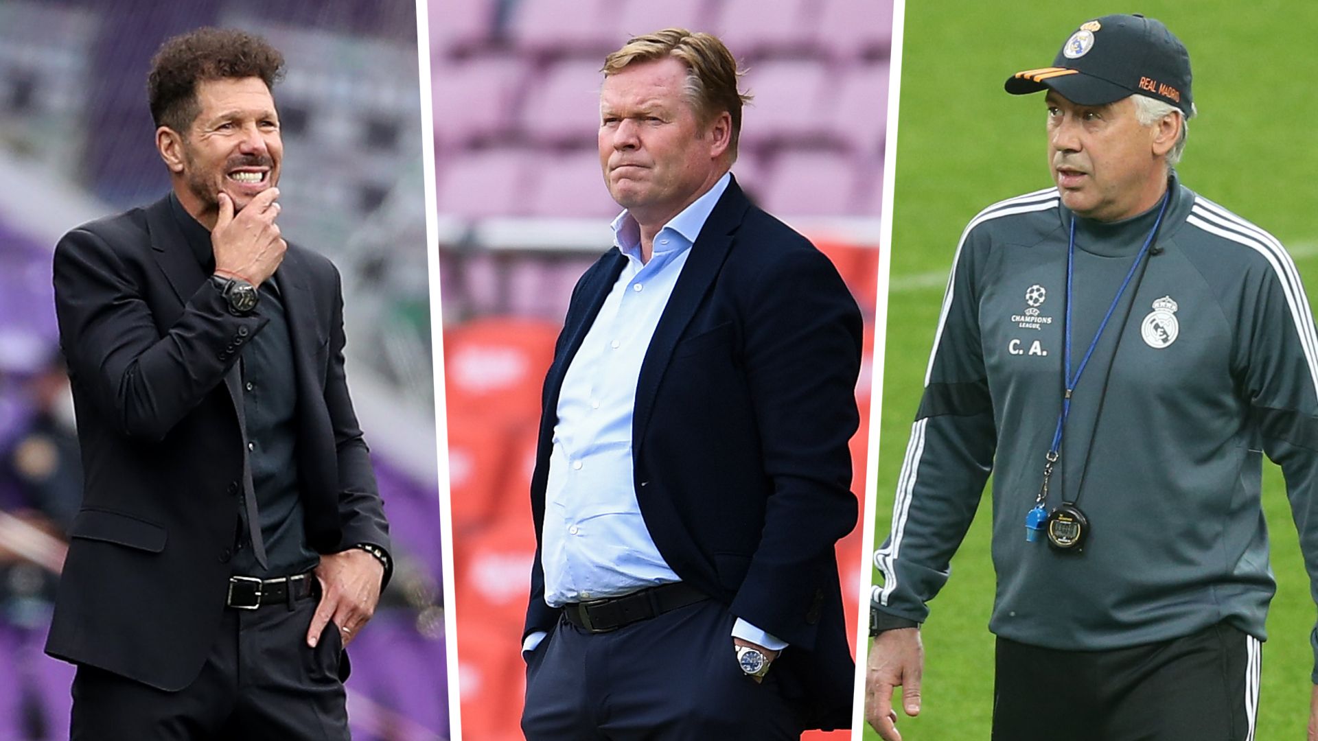 GFX Simeone Atletico Koeman Barcelona Ancelotti Real Madrid