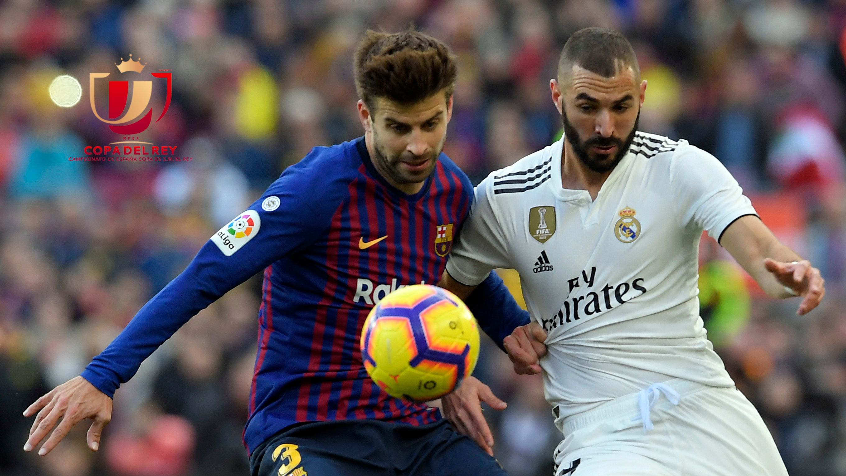 Gerard Piqué Karim Benzema Barcellona-Real Madrid Coppa del Re