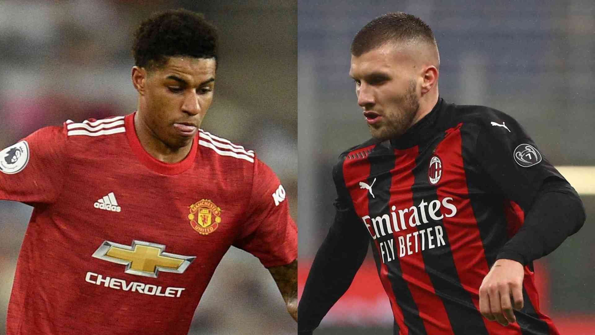 Marcus Rashford Manchester United Ante Rebic Milan 2020-21
