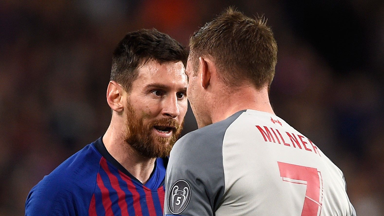 Lionel Messi James Milner Barcelona Liverpool UCL 01052019