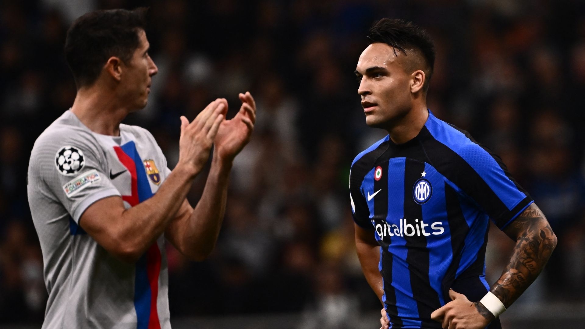 Lewandowski Lautaro Inter Barcelona