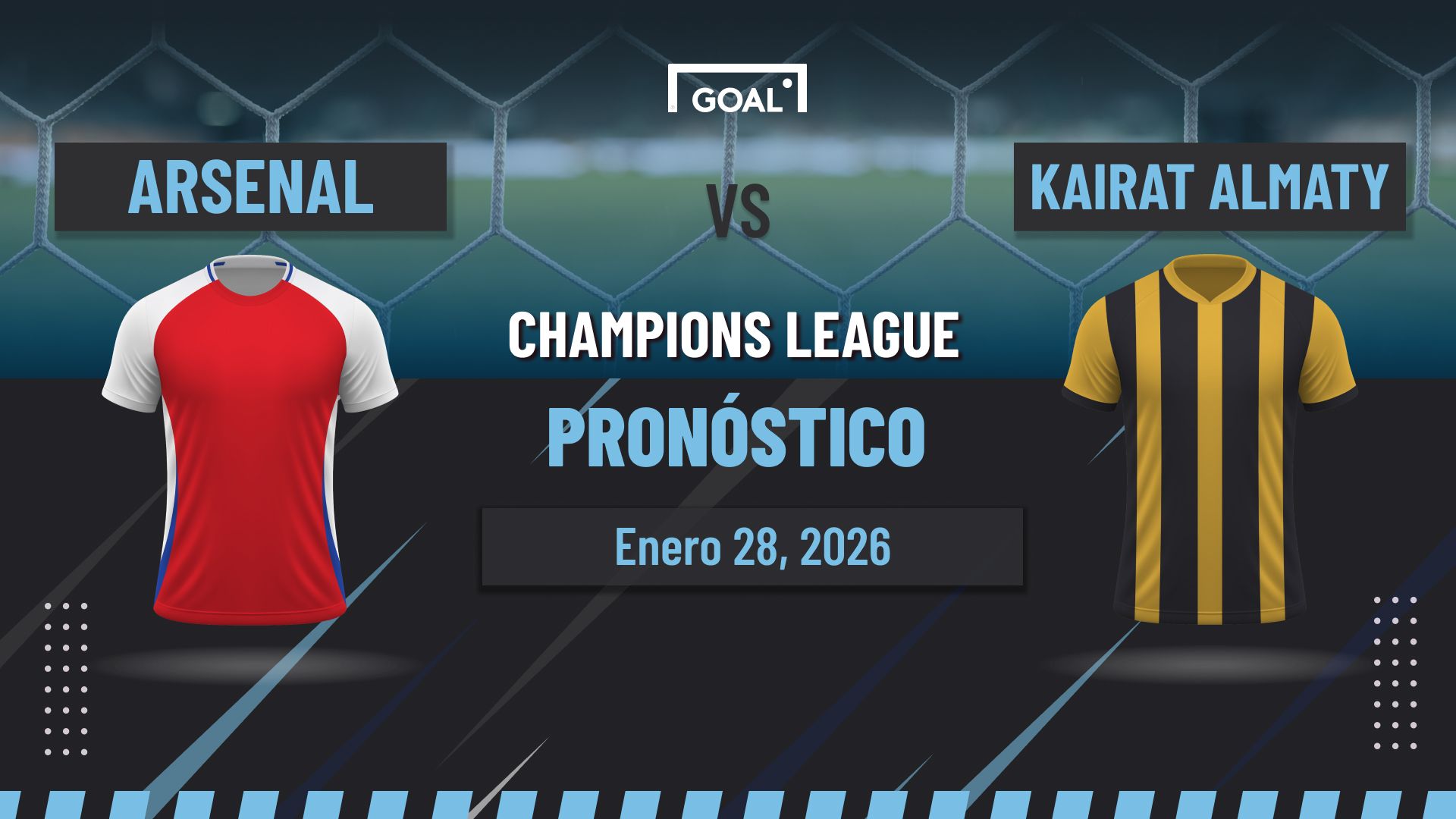 Arsenal vs Kairat Almaty Pronóstico y Apuestas Champions League | 28/01/26