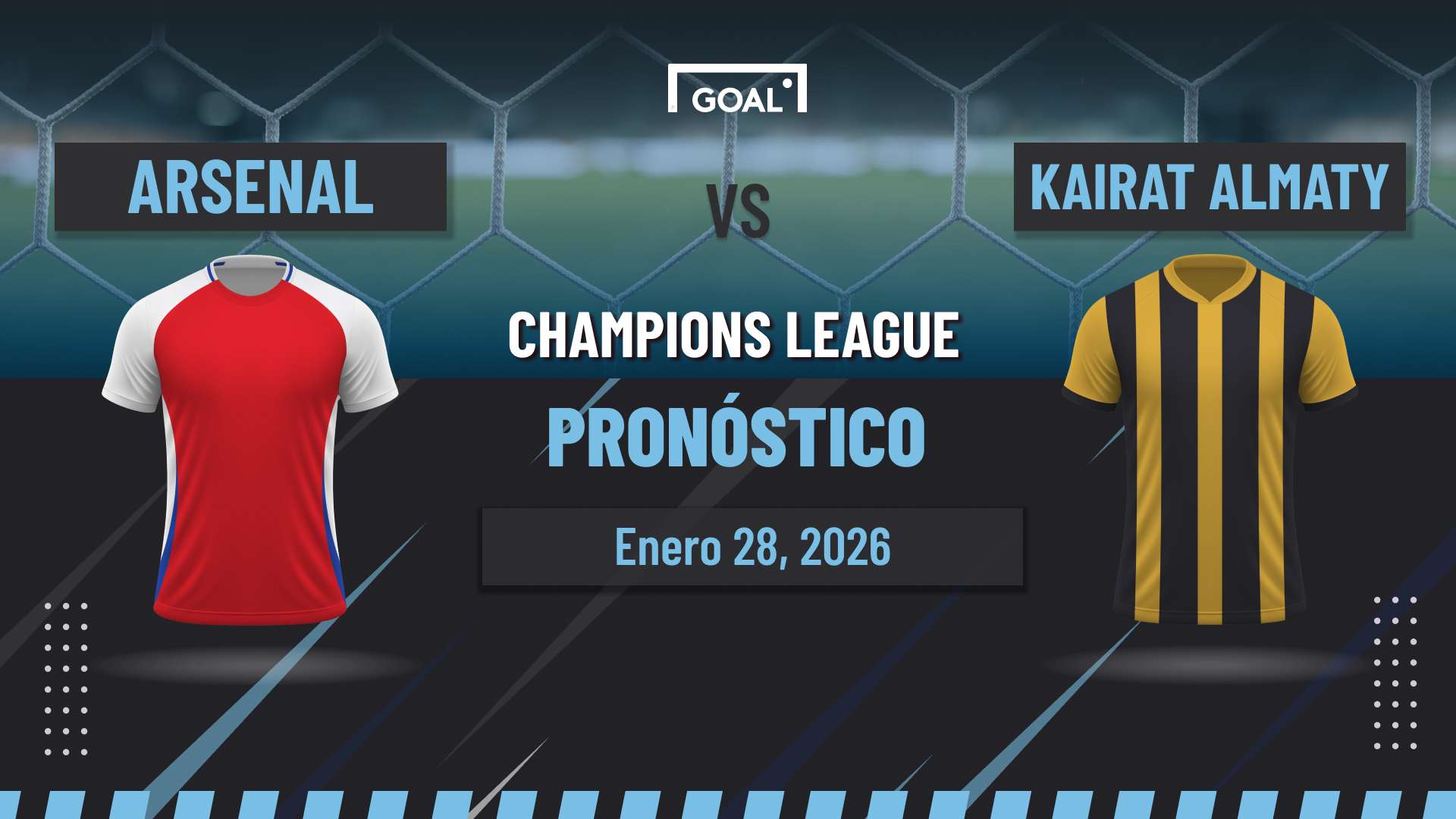 Arsenal vs Kairat Almaty Pronóstico y Apuestas Champions League | 28/01/26