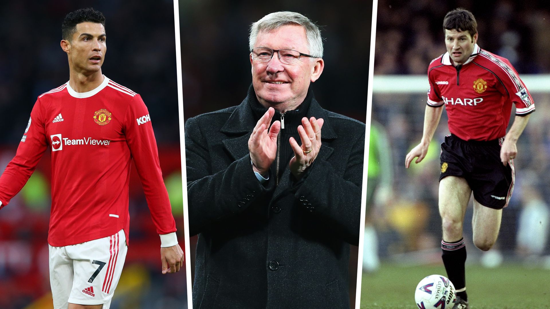 Cristiano Ronaldo, Alex Ferguson, Denis Irwin GFX