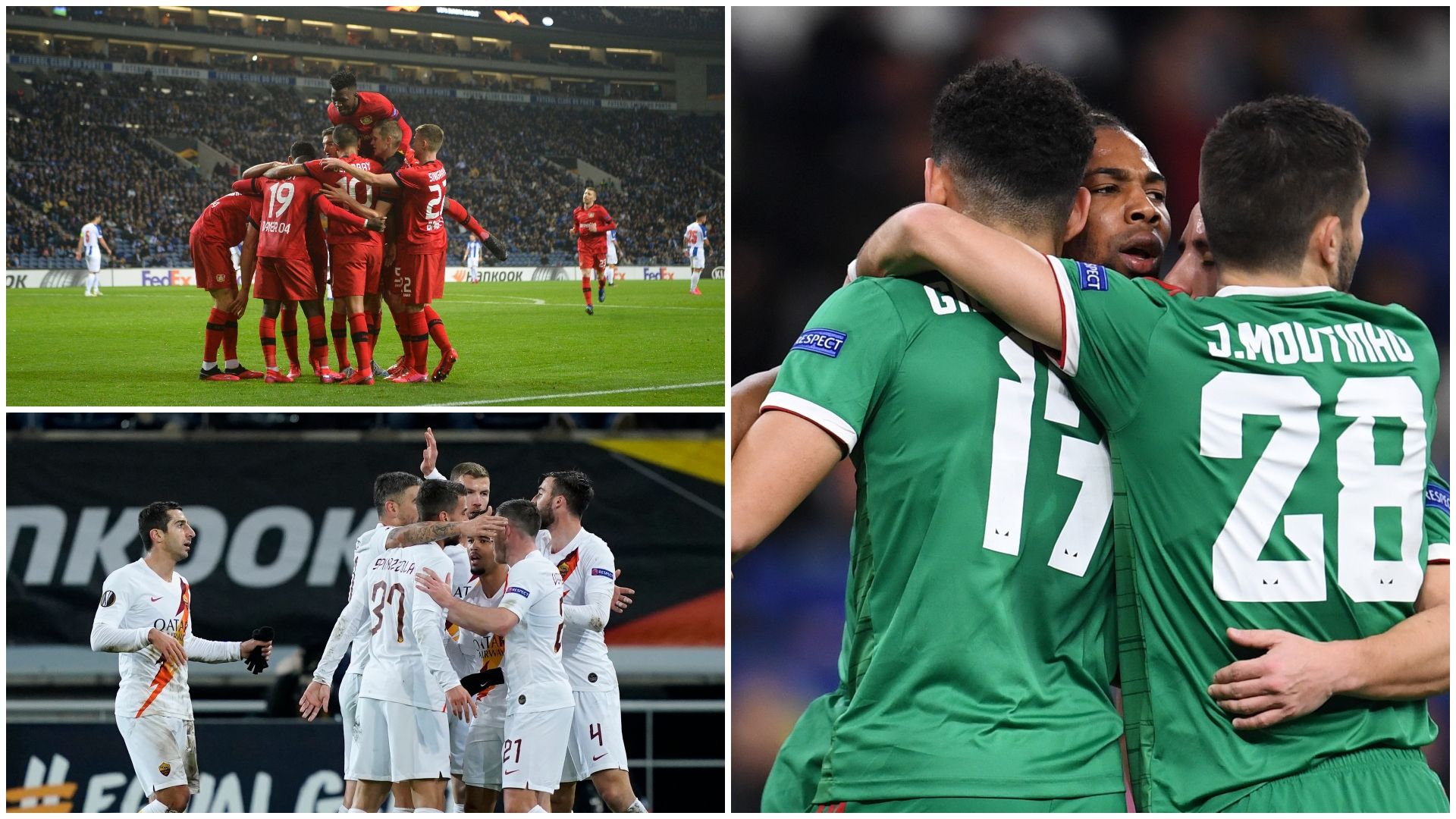 Leverkusen Wolves Roma UEFA Europa League Last 32 02272020