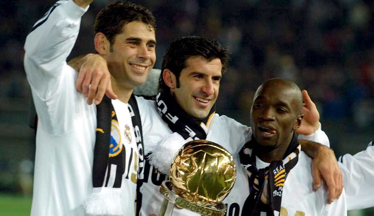 Fernando Hierro Luis Figo Claude Makelele Real Madrid
