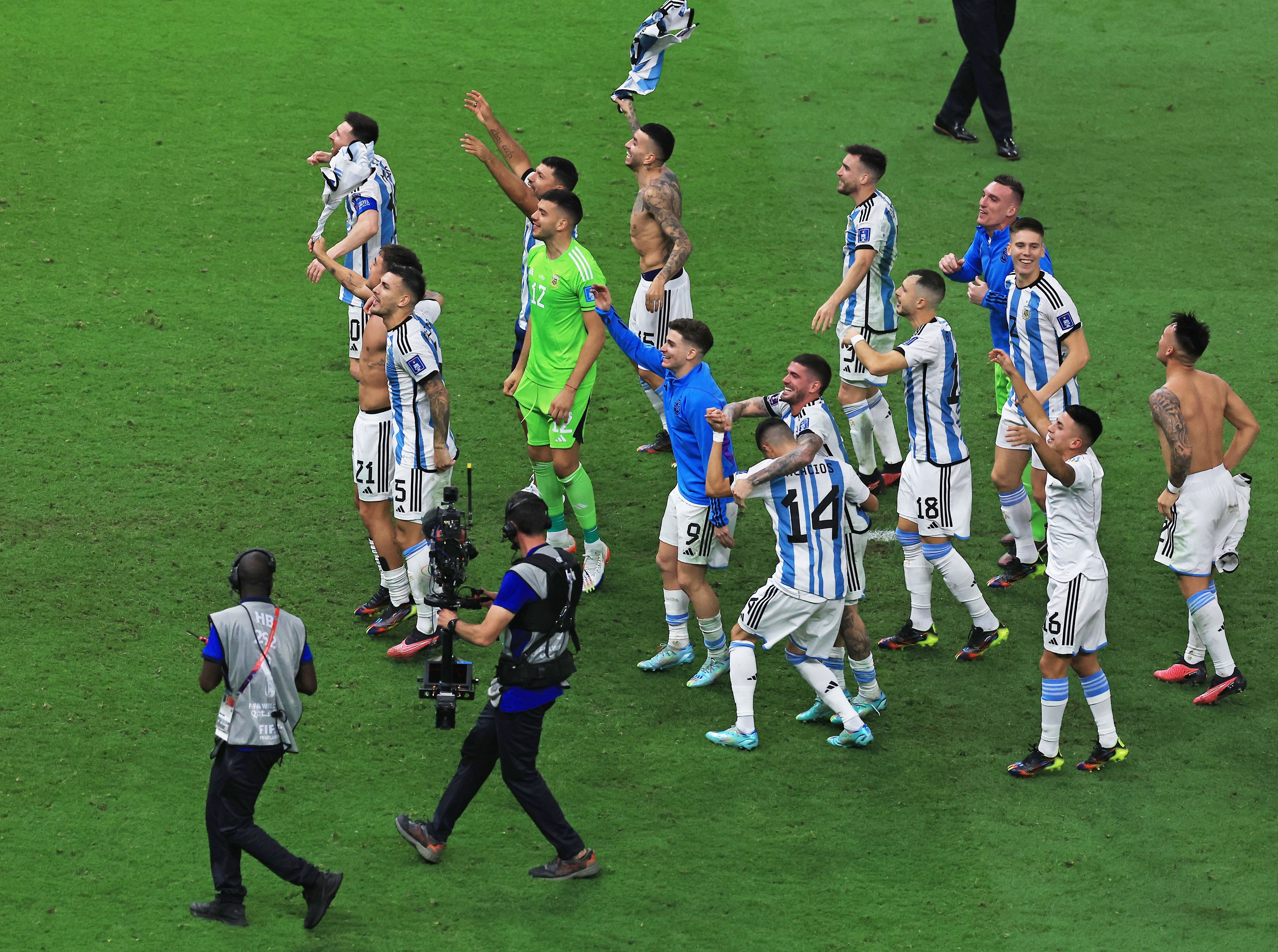 Argentina celebrate World Cup 2022