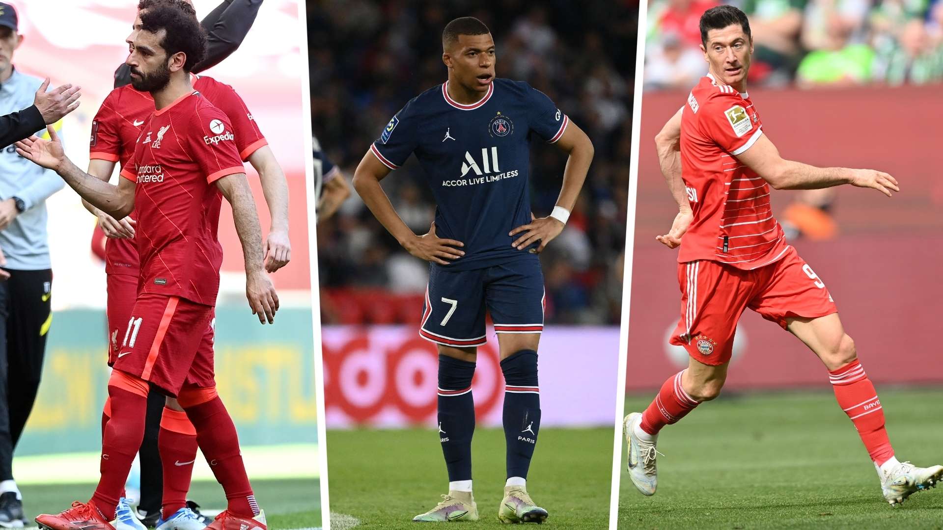 Salah, Mbappe, Lewandowski