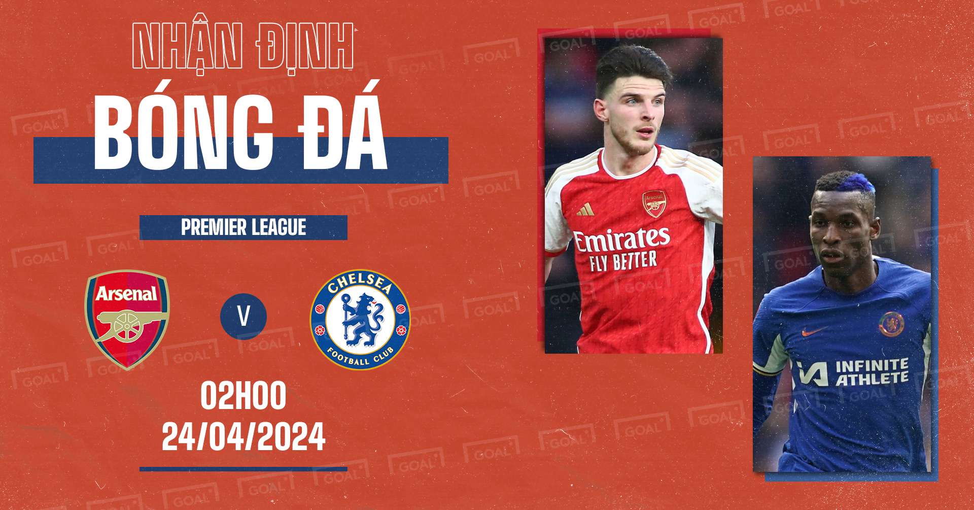 Arsenal vs Chelsea Premier League 2023-24 GFX