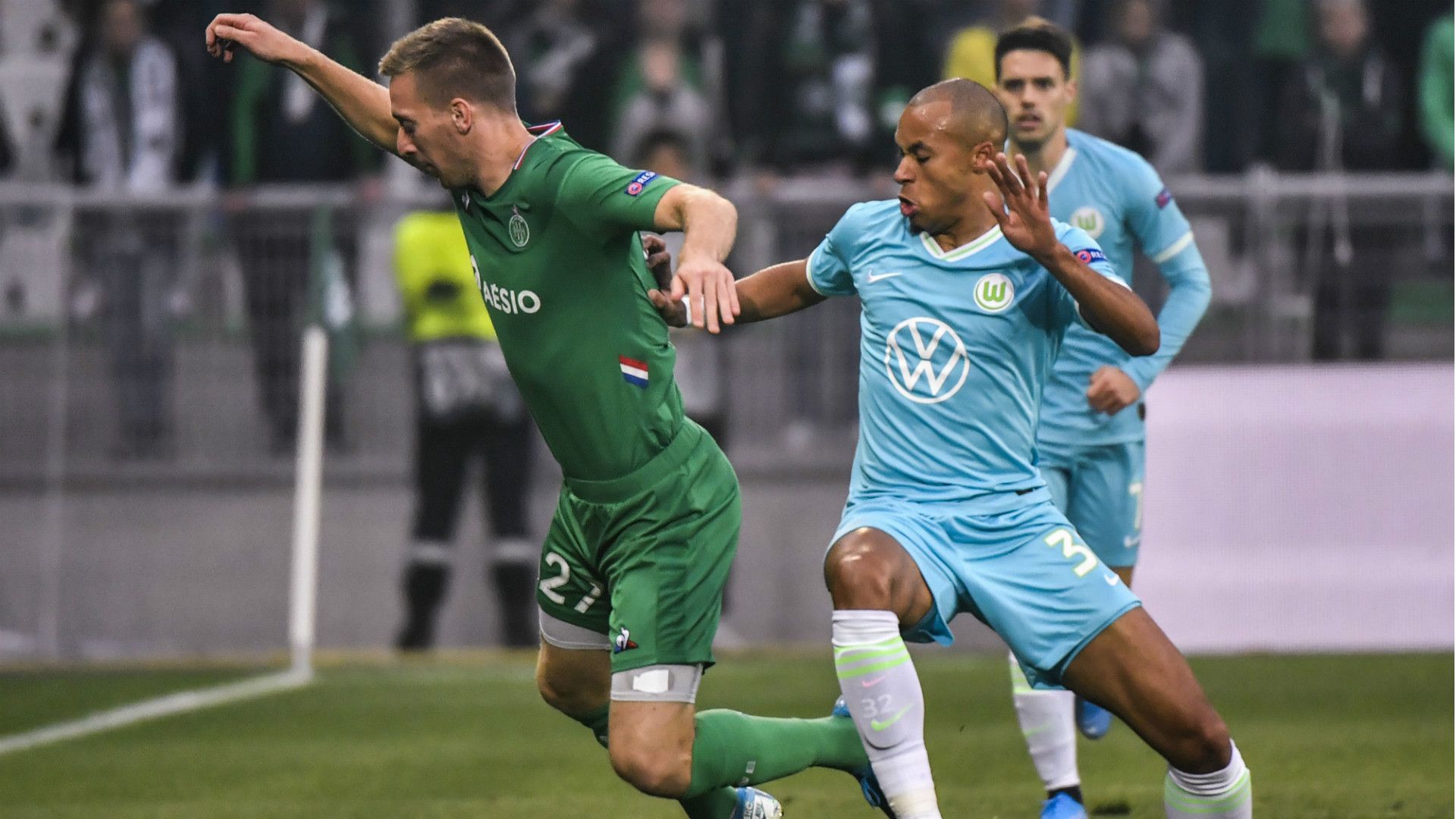 Robert Beric Marcel Tisserand Saint Etienne Wolfsburg Europa League 2019