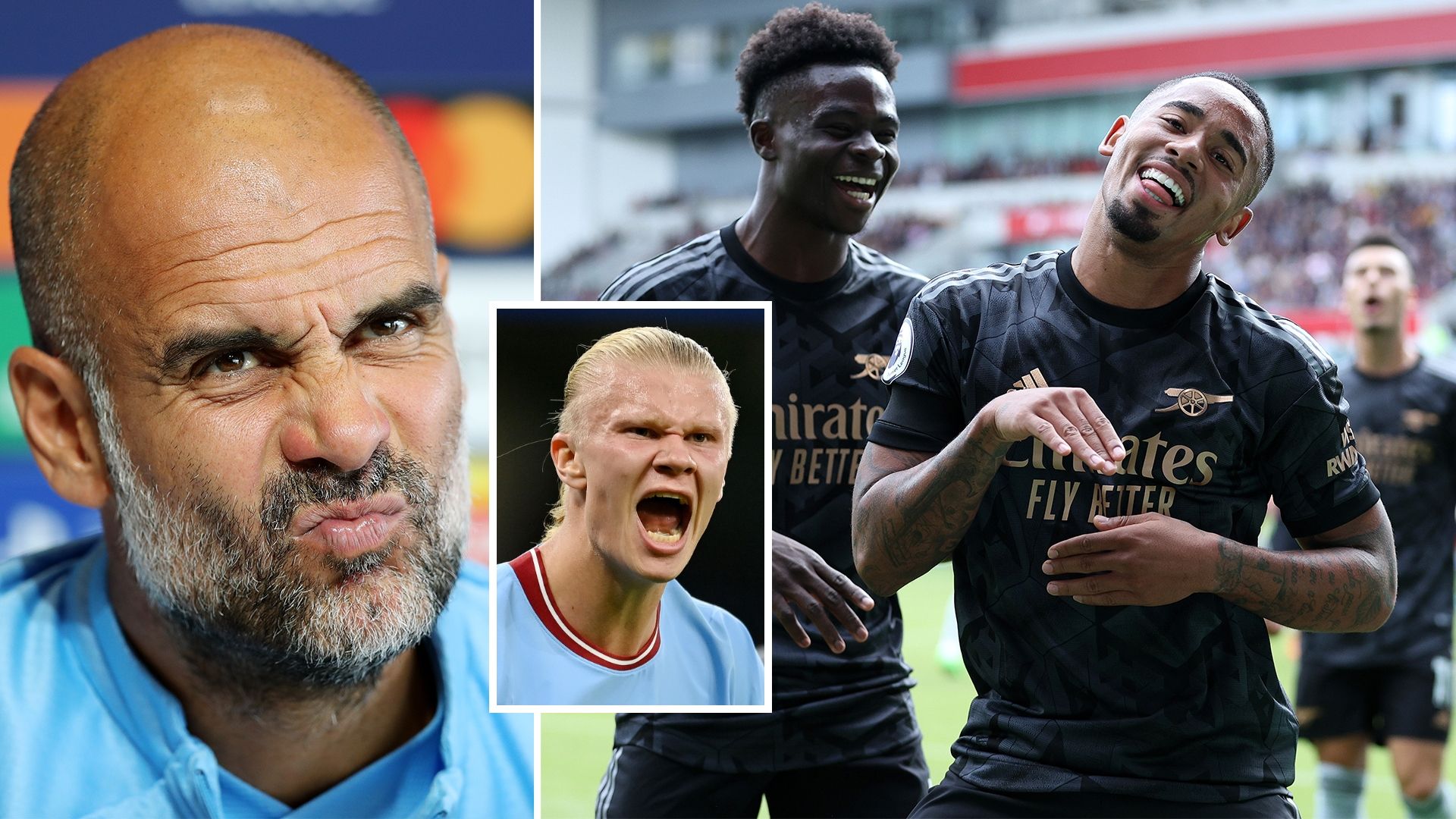 Pep Guardiola Erling Haaland Arsenal